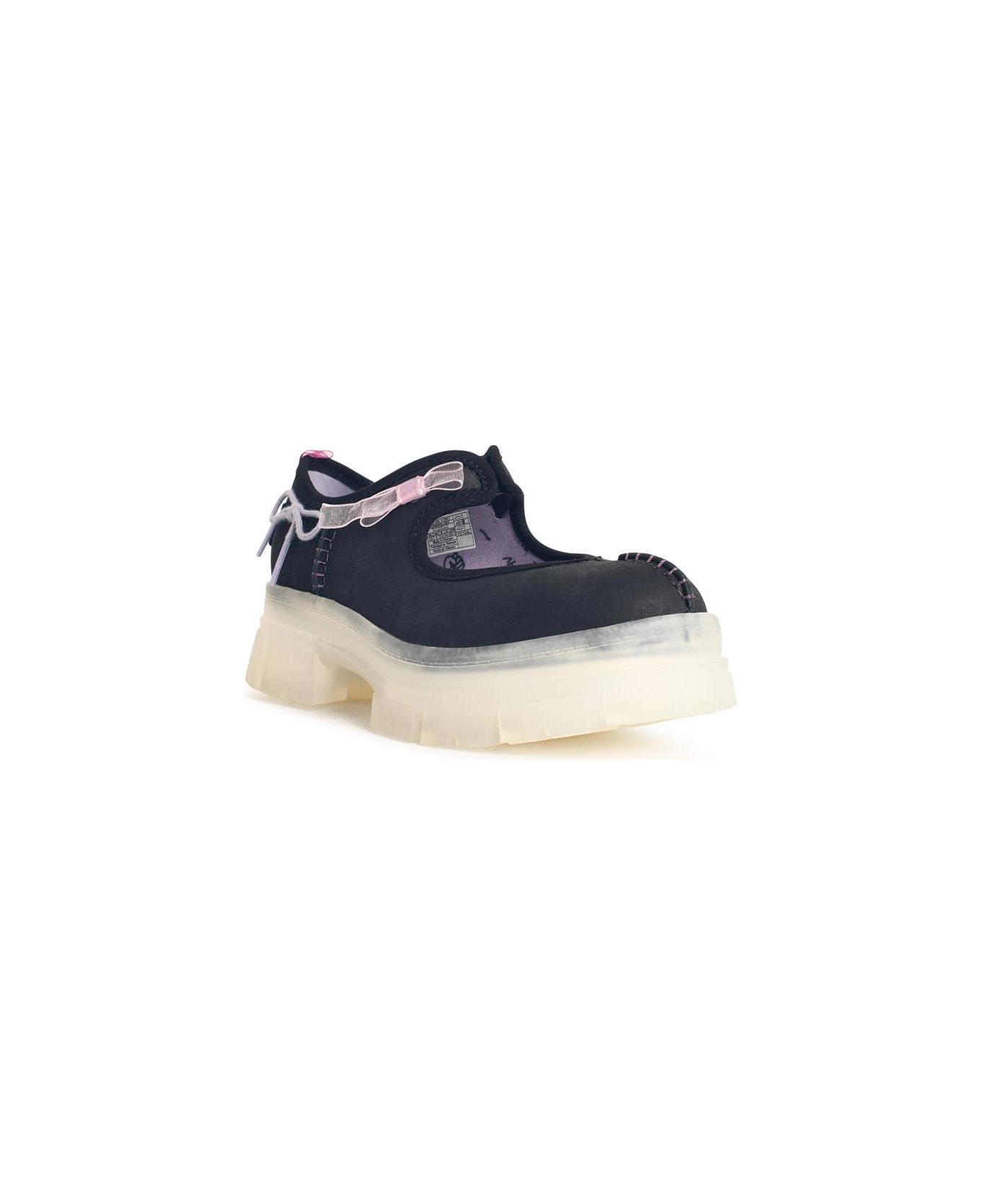 UGG 'areum Mary Jane' Black Leather Sneakers - Black スニーカー
