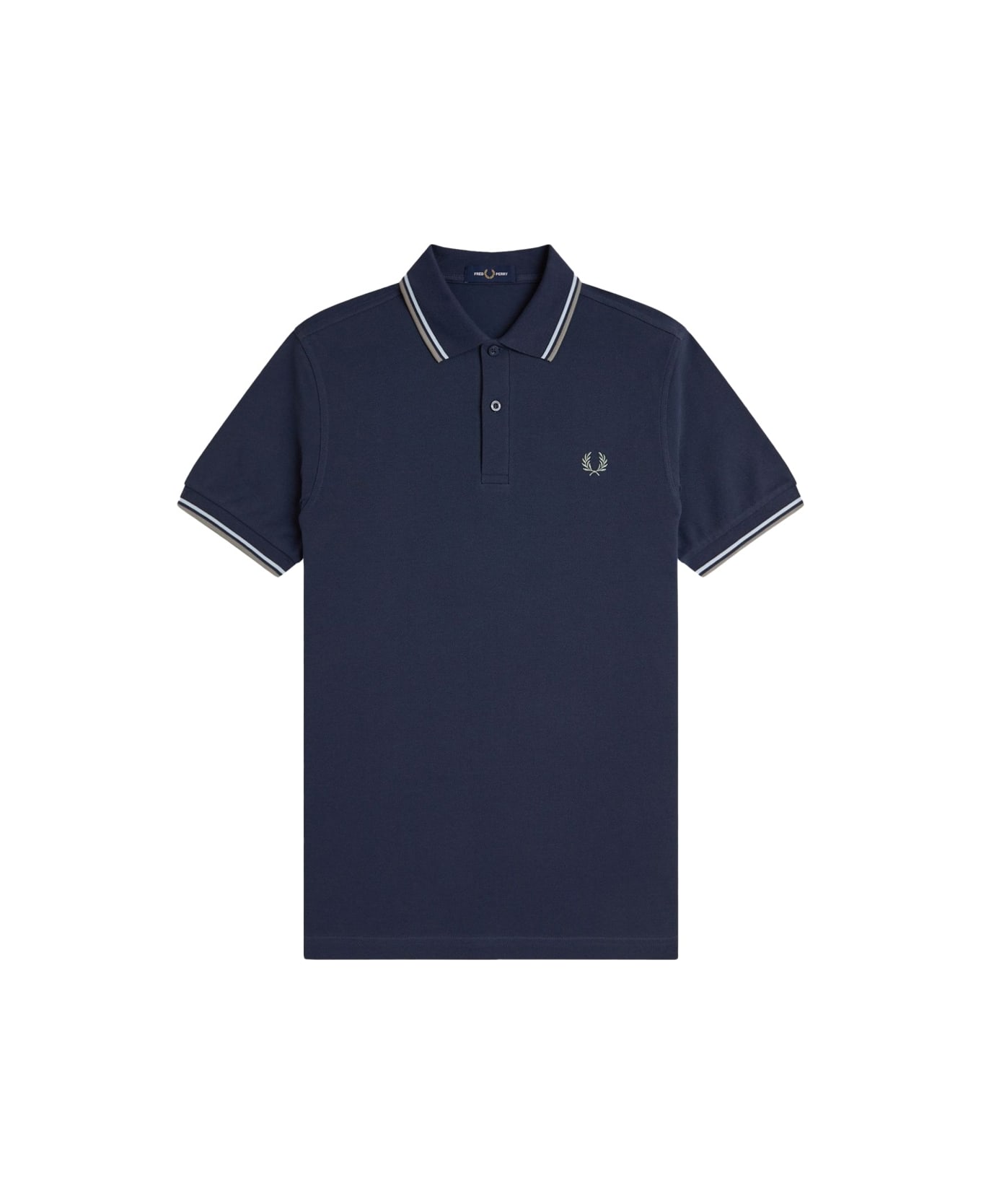 Fred Perry Polo With Logo - BLUE