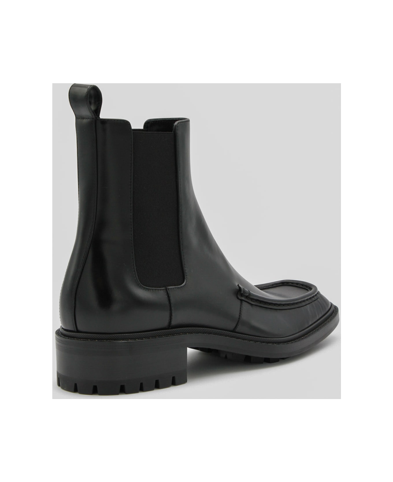 Saint Laurent Black Leather Boots - Black