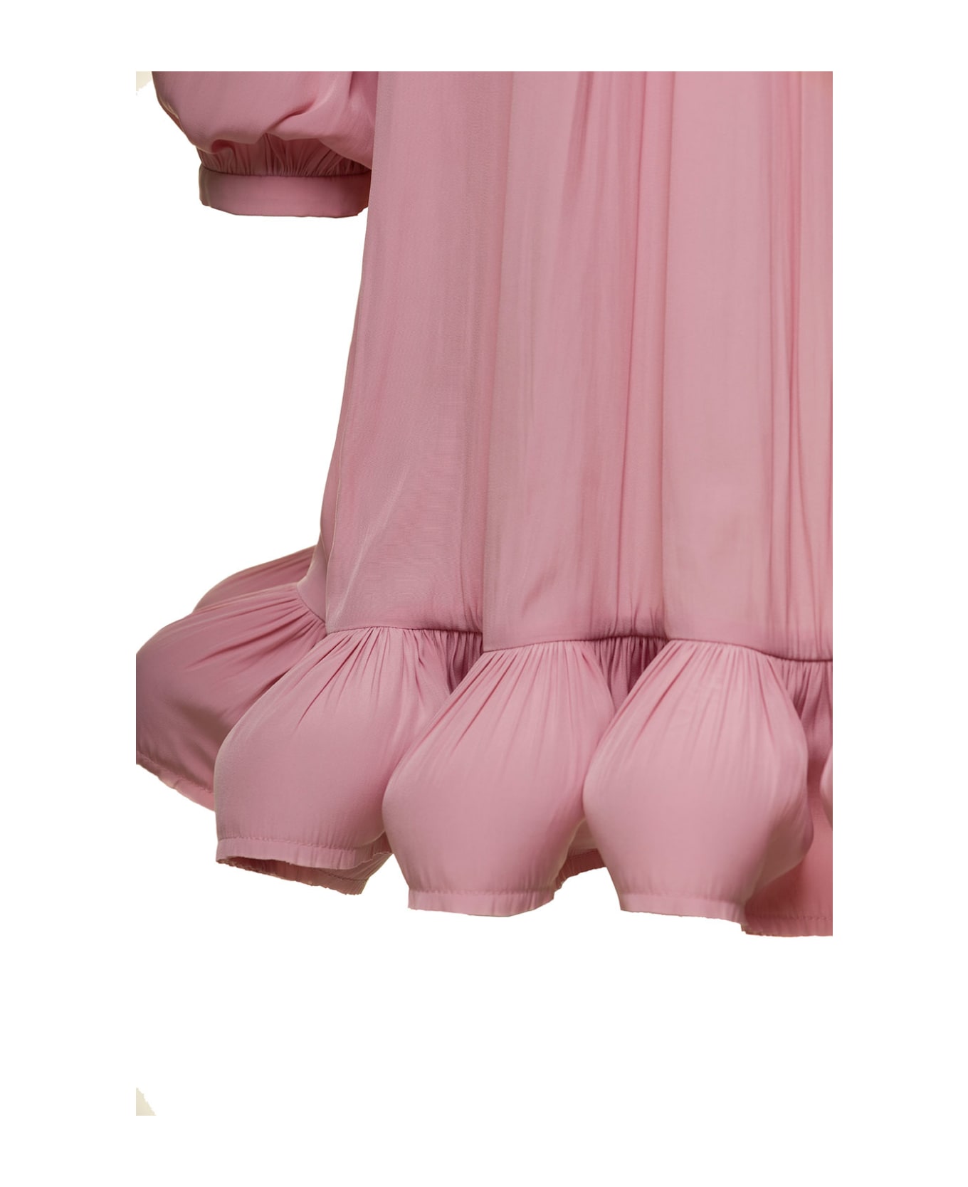 Lanvin Flare Long Sleeves Dress - Pink