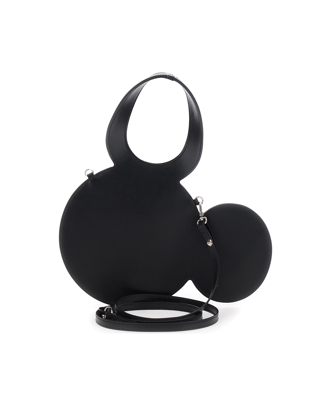 Coperni 
mickey
 Black Crossbody Bag With Adjustable And Removable Shoulder Strap And Logo Lettering On The Front In Leather Woman - Black