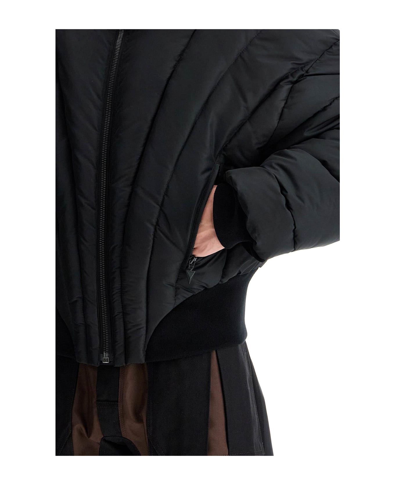 Mugler Black Down Jacket - BLACK (Black)