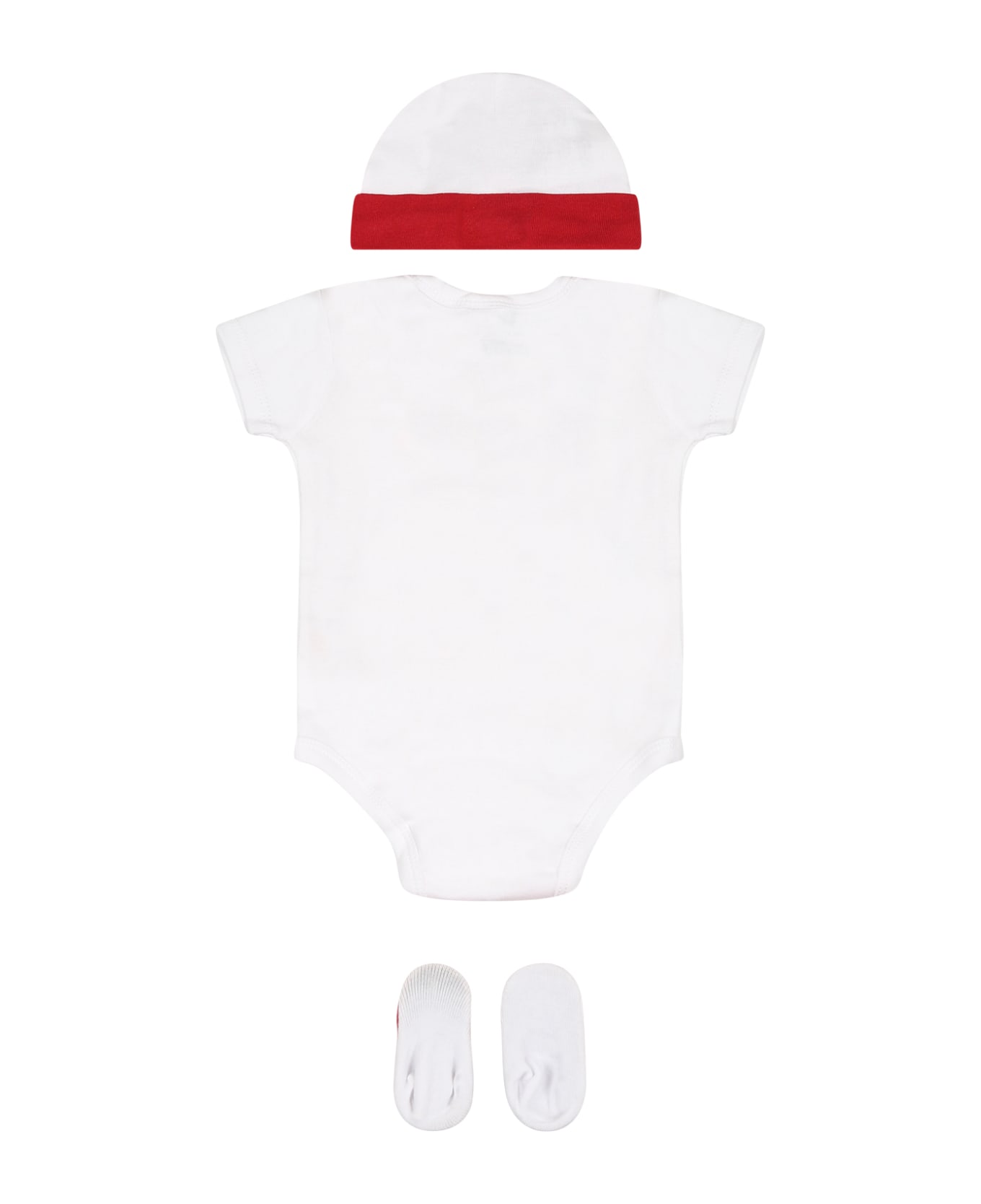 Levi's White Set For Baby Kids With Logo - White