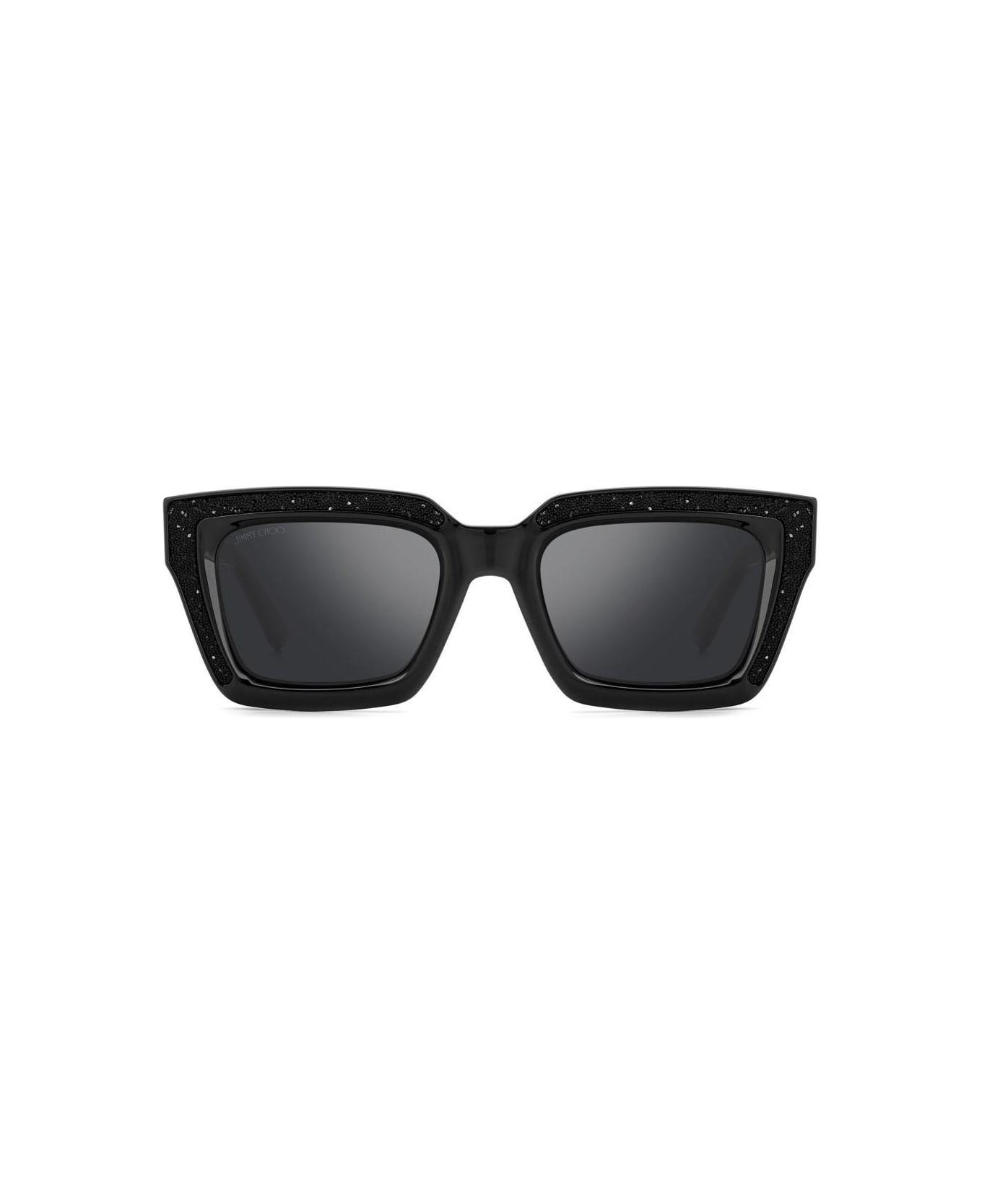 Jimmy Choo Eyewear Rectangular Frame Sunglasses Sunglasses - 807T4 BLACK
