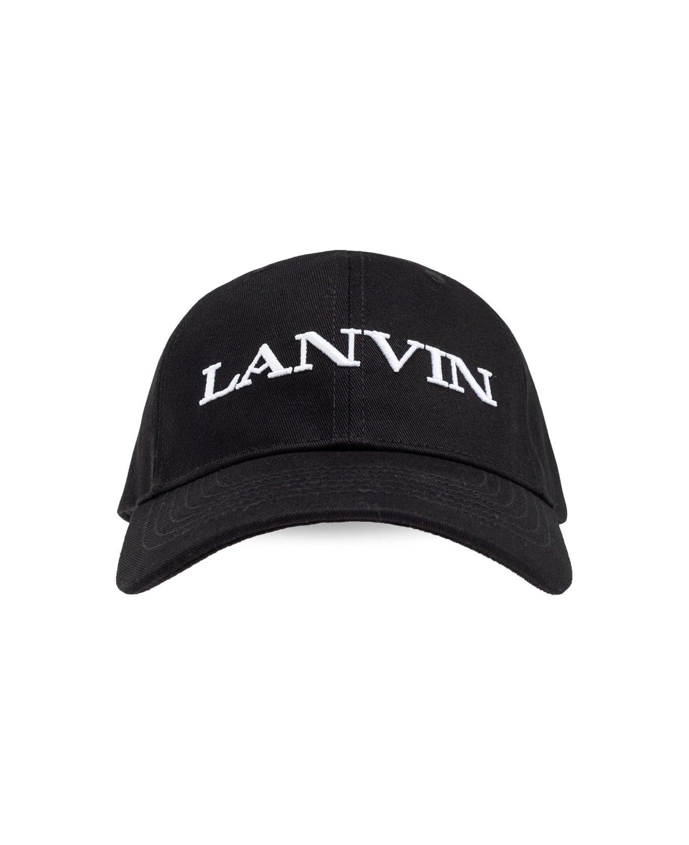 Lanvin Logo Embroidered Cap - Nero