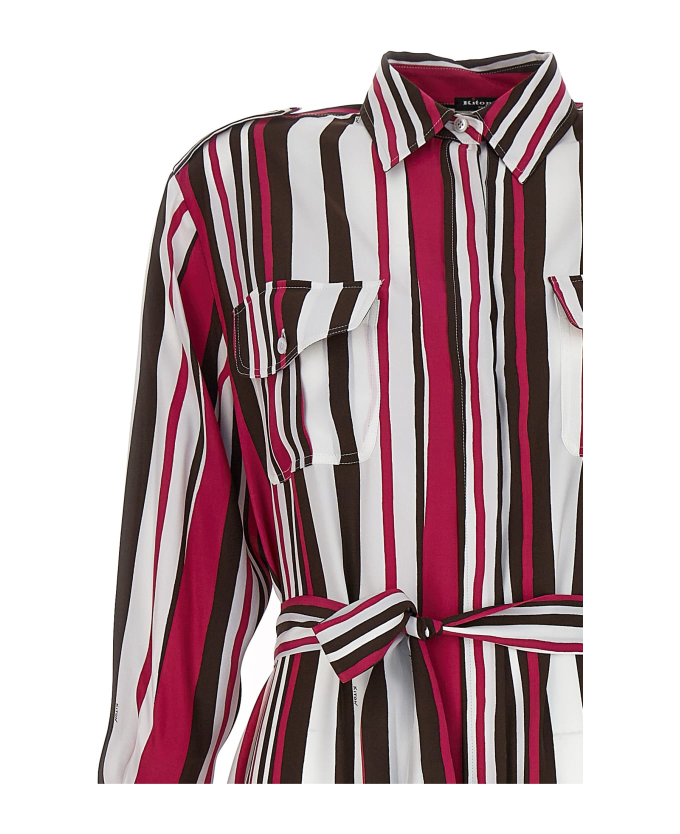 Kiton Striped Shirt Dress - Multicolor