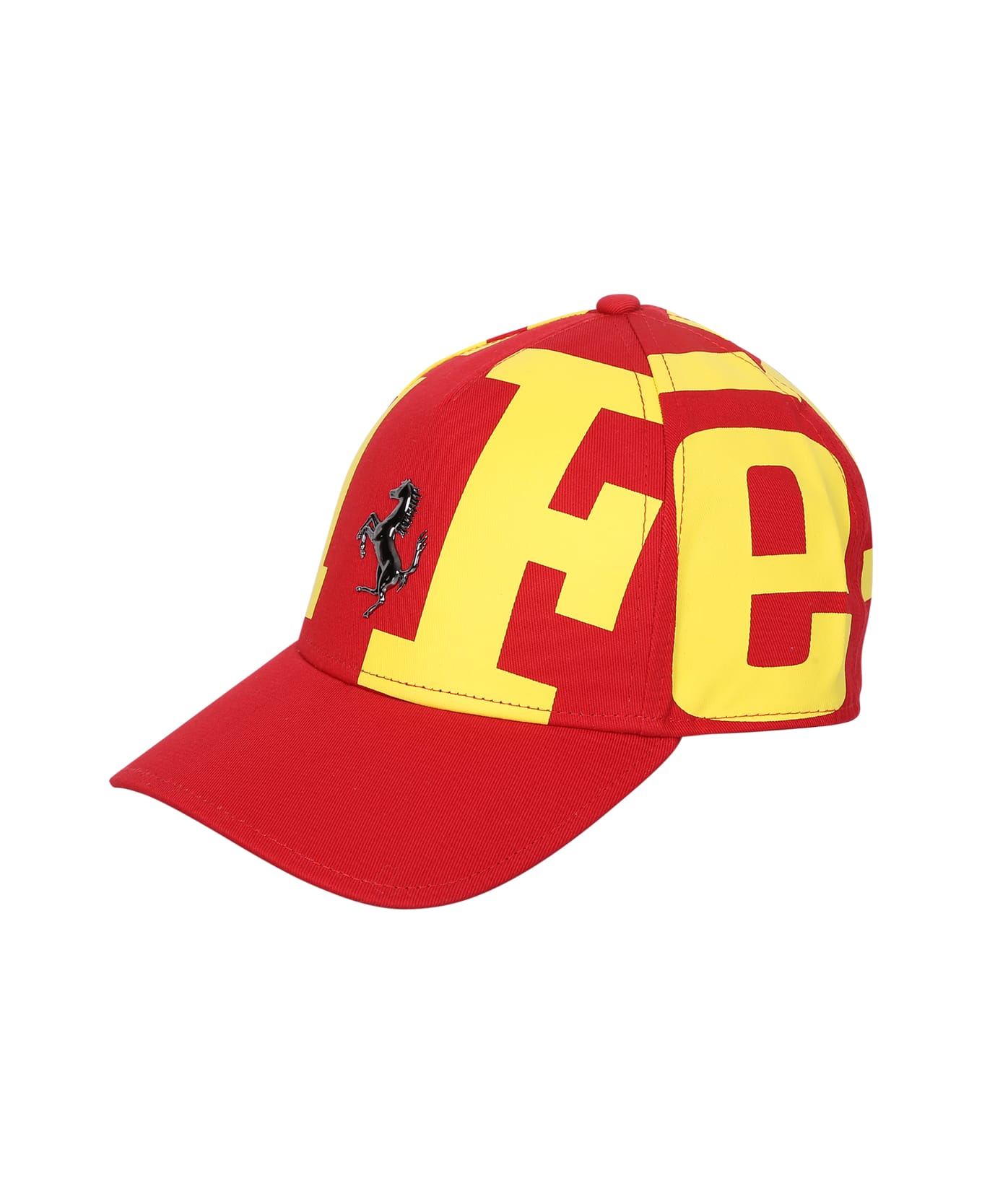 Ferrari All-over Logo Print Baseball Cap - Red