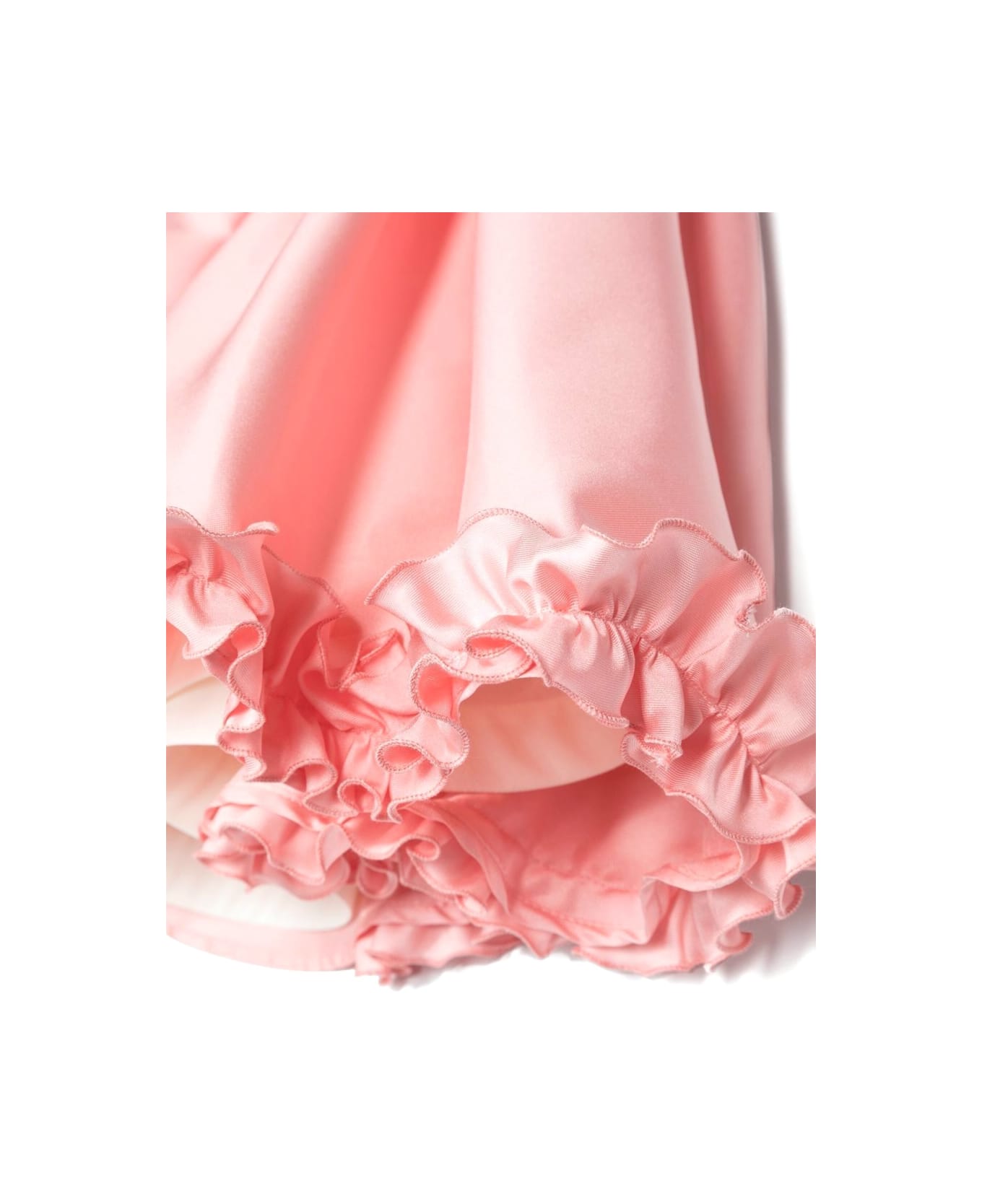 MiMiSol Ruffled Satin Dress - PINK
