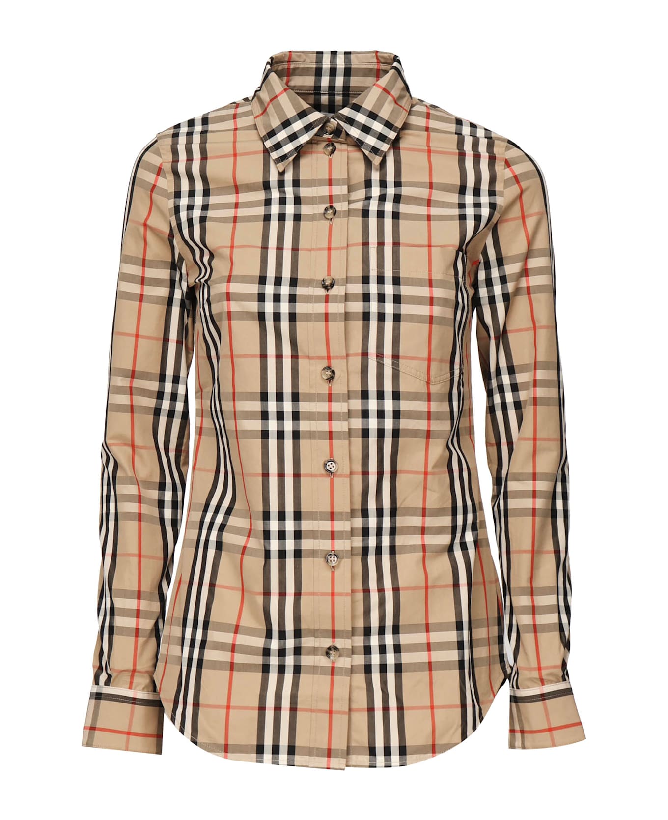 Burberry Check Shirt - Beige