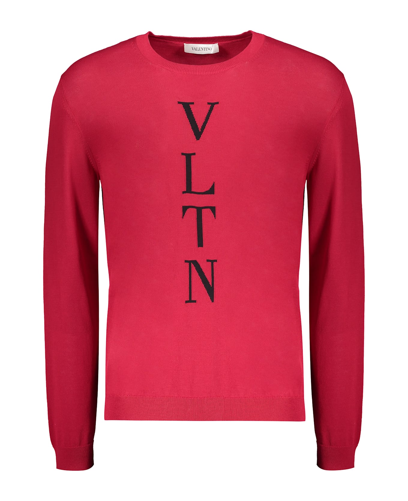 Valentino Garavani Long Sleeve Crew-neck Sweater - Red-purple or grape
