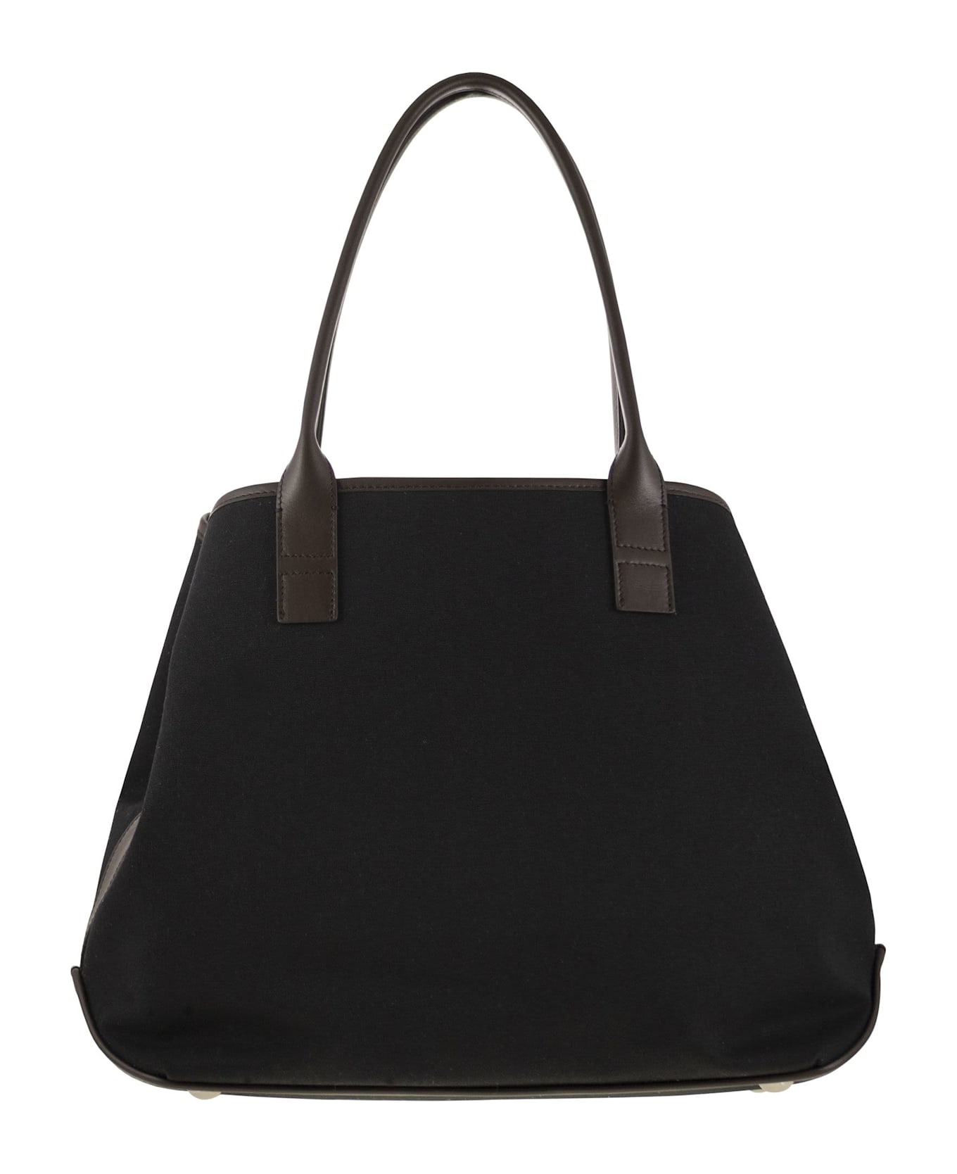 Hogan Medium Canvas Shopping Bag - black