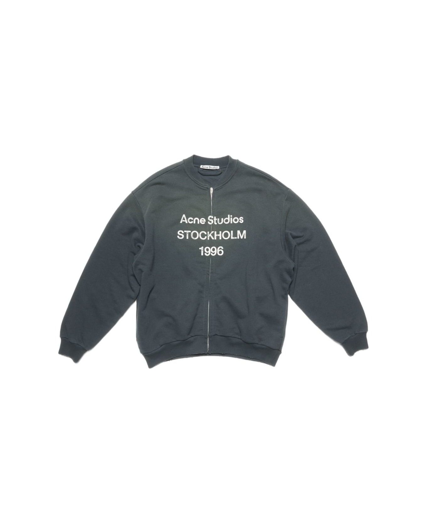 Acne Studios Logo Cotton Sweatshirt - Black