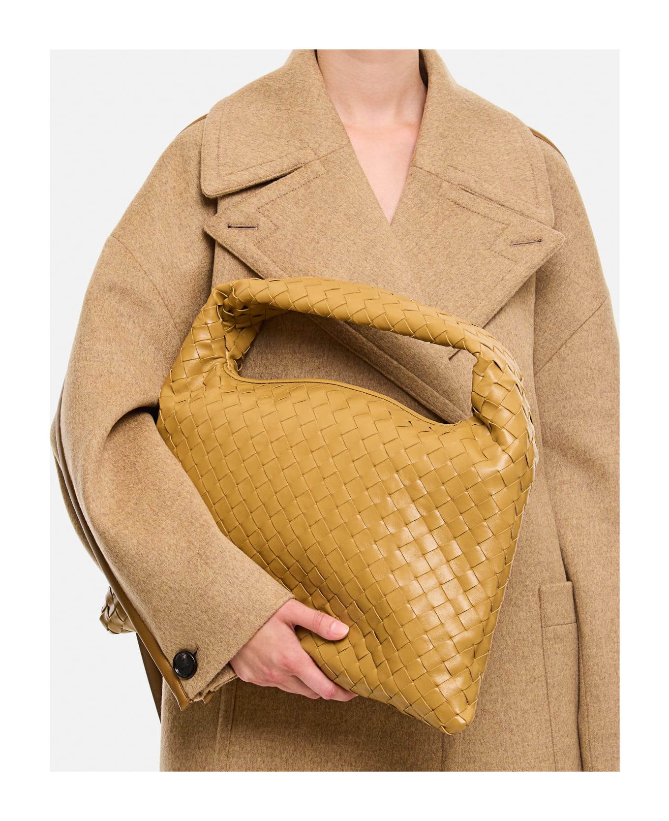 Bottega Veneta Small Hop Hobo Shoulder Bag - Beige