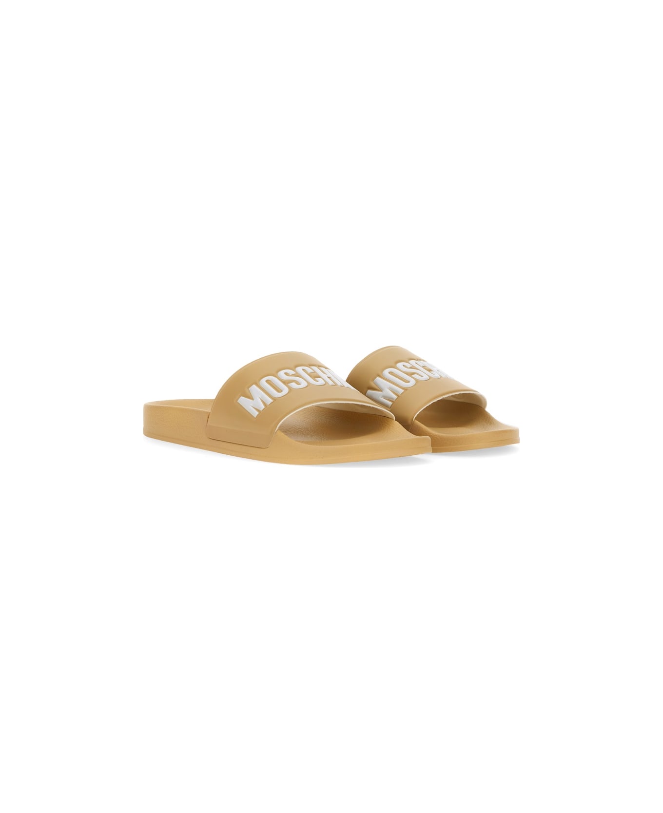 Moschino Sandal With Logo - BEIGE その他各種シューズ