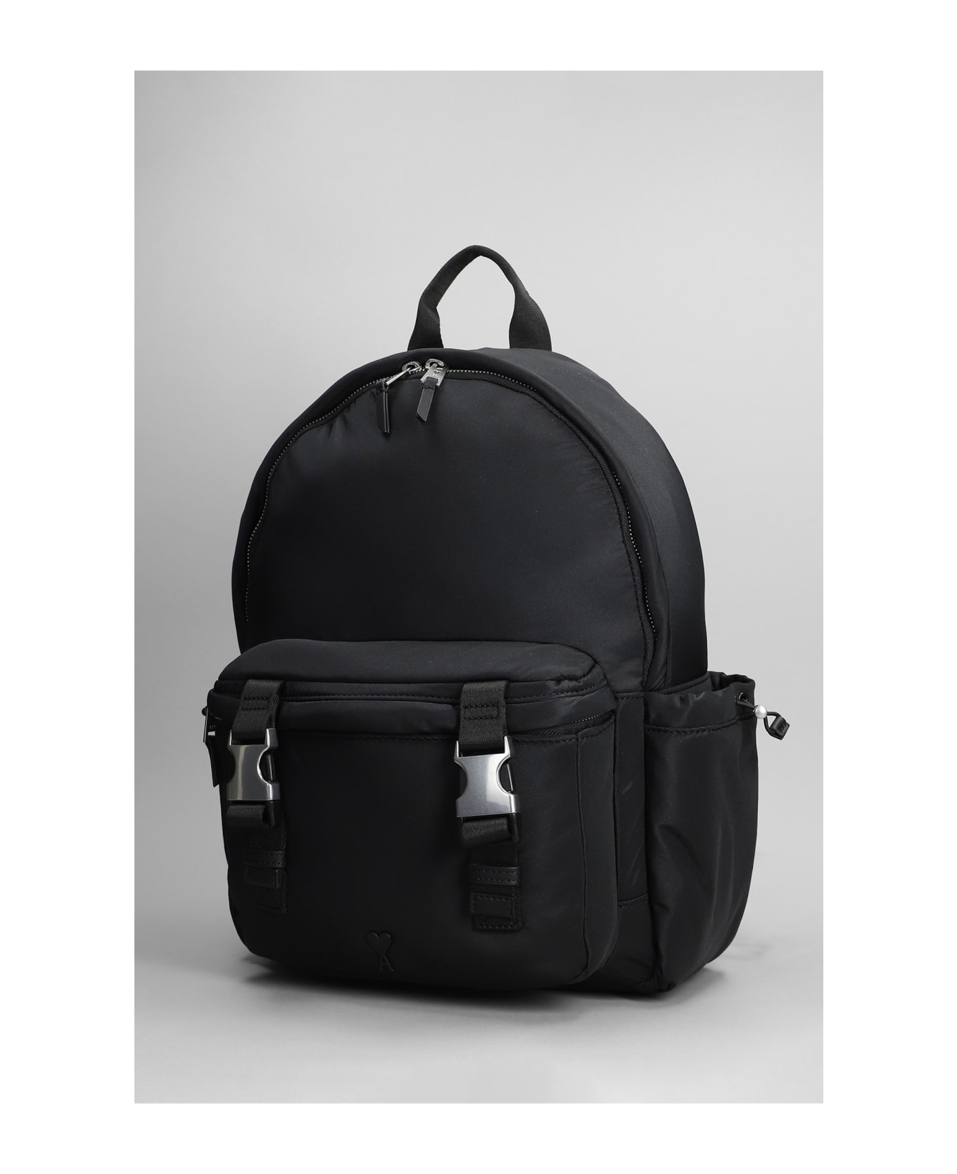 Ami Alexandre Mattiussi Backpack In Black Nylon - black