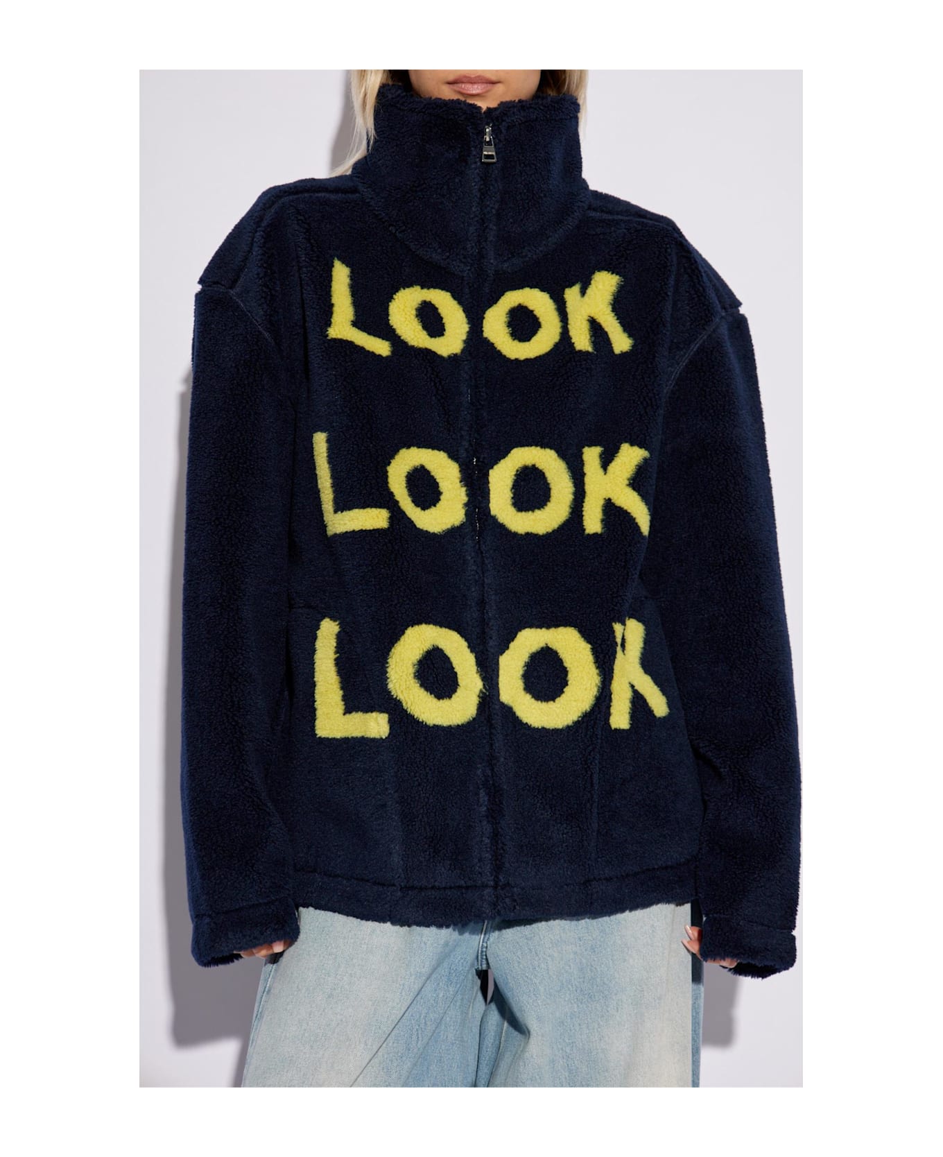 J.W. Anderson Jw Anderson Fleece Sweatshirt With Print - BLUE