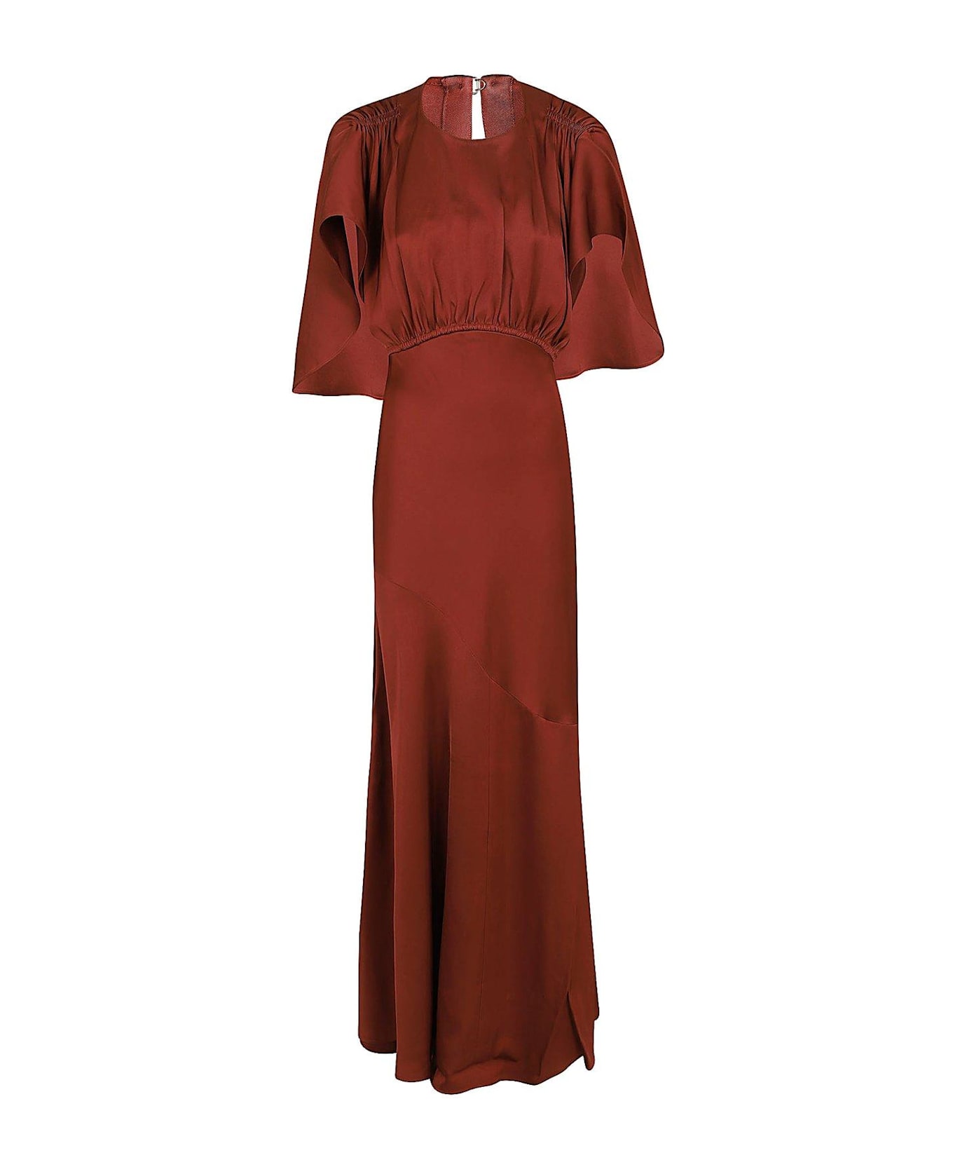 Zimmermann Cape-insert Maxi Satin Dress - RED