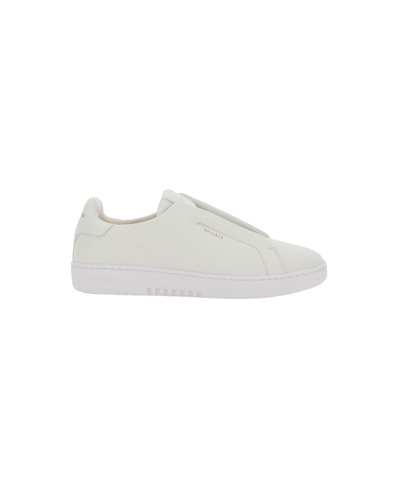 Axel Arigato 
dice Laceless
 White Low Top Sneakers With Logo Lettering On Side And Heel In Leather Man - White