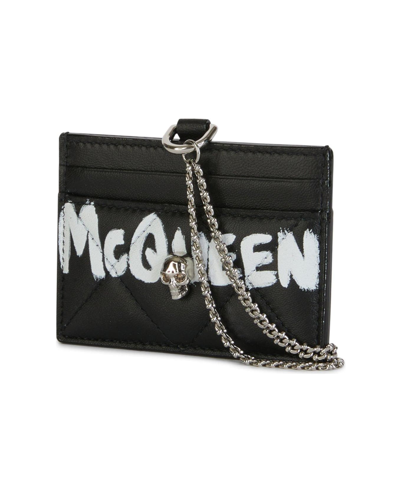 Alexander McQueen Logo Printed Quilted Cardholder