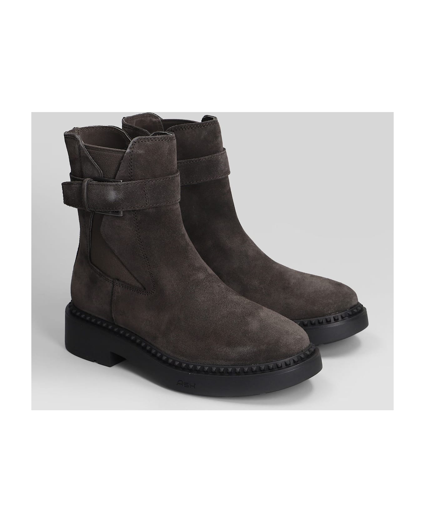 Ash Margot High Heels Ankle Boots In Brown Suede - brown