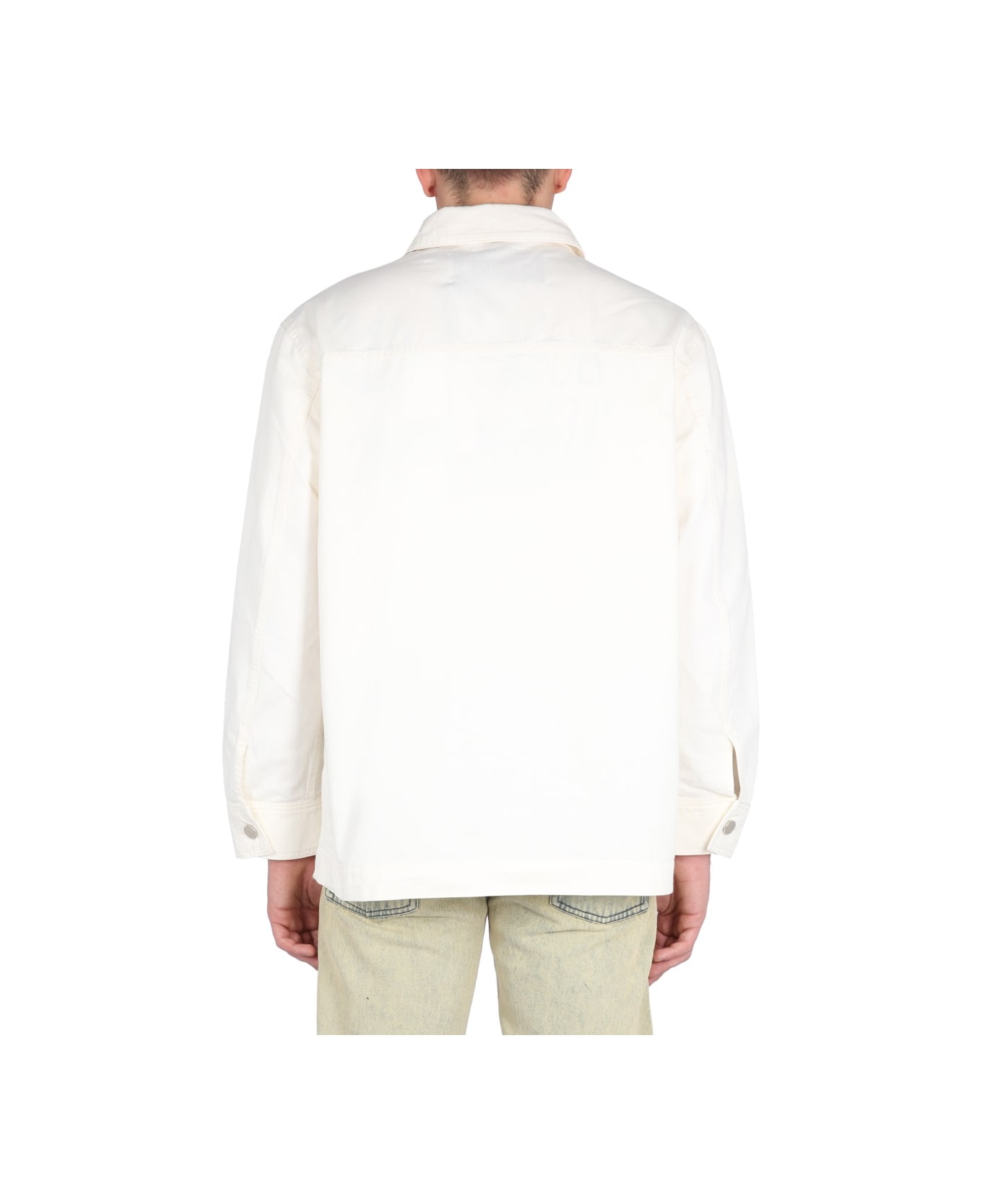 Études Cotton Shirt Jacket - WHITE