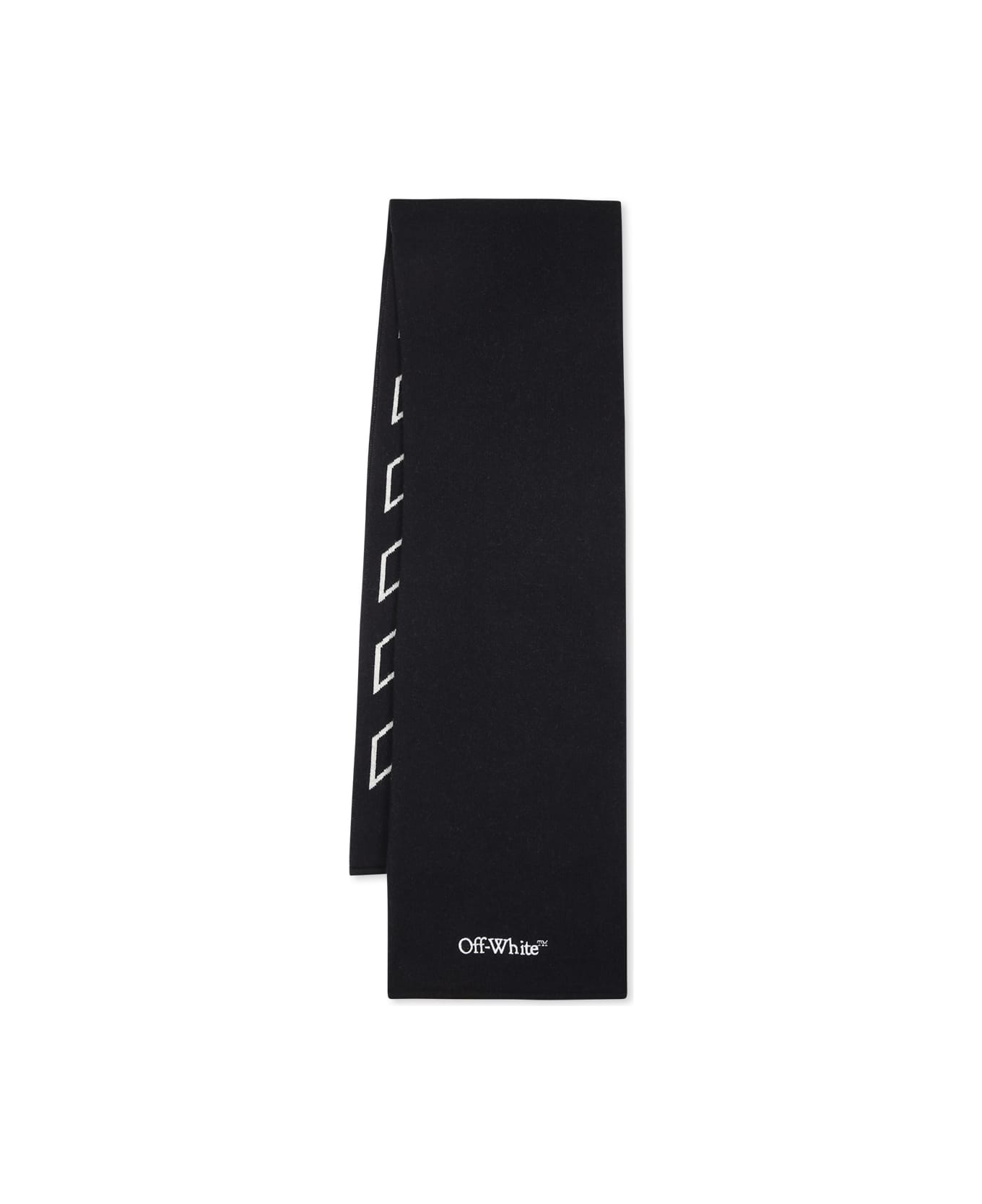 Off-White Black Scarf For Boy With Arrows - Black