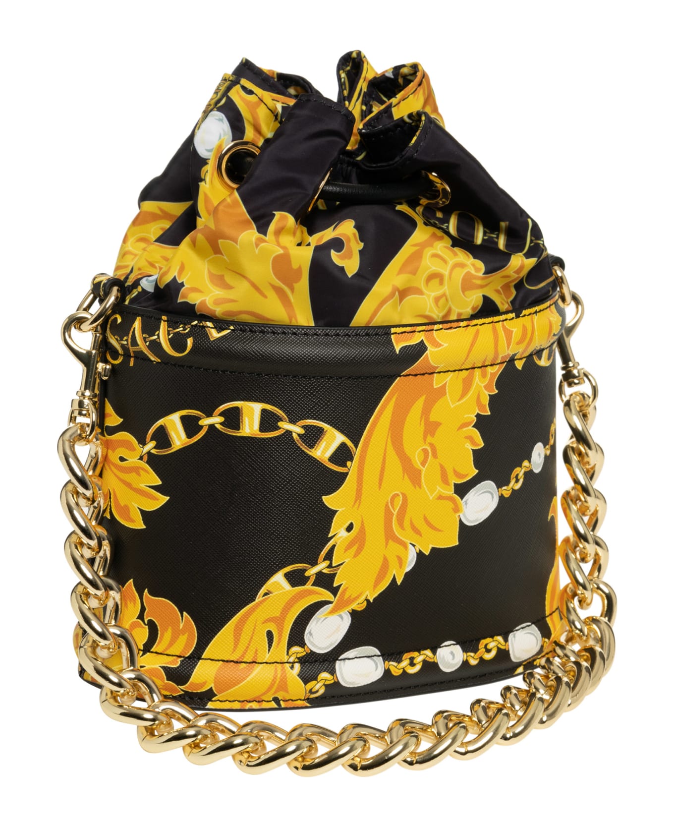 Versace Jeans Couture Chain Couture Bucket Bag - Black