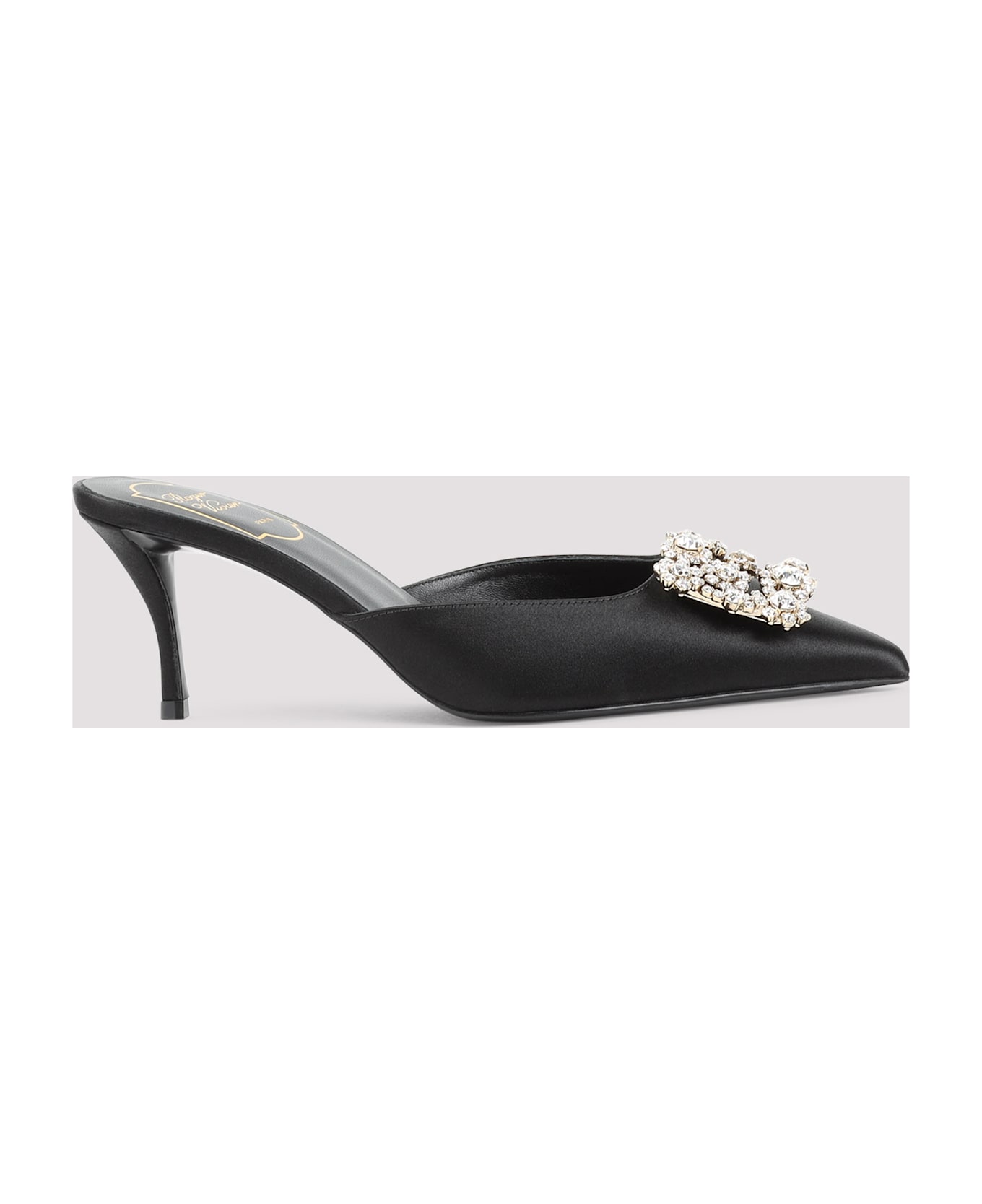 Roger Vivier Flower Strass 65 Mules - Nero