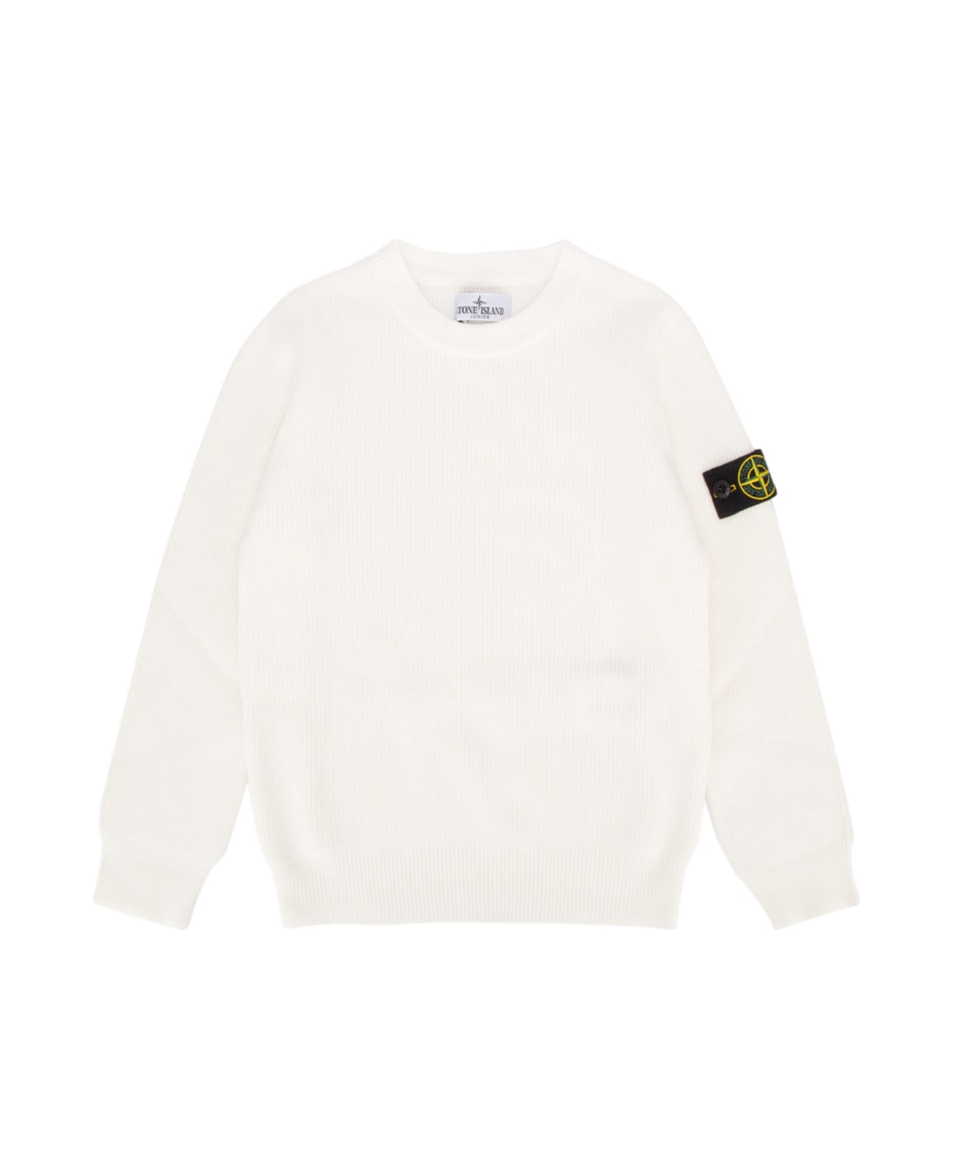 Stone Island Junior Maglia - WHITE ニットウェア＆スウェットシャツ