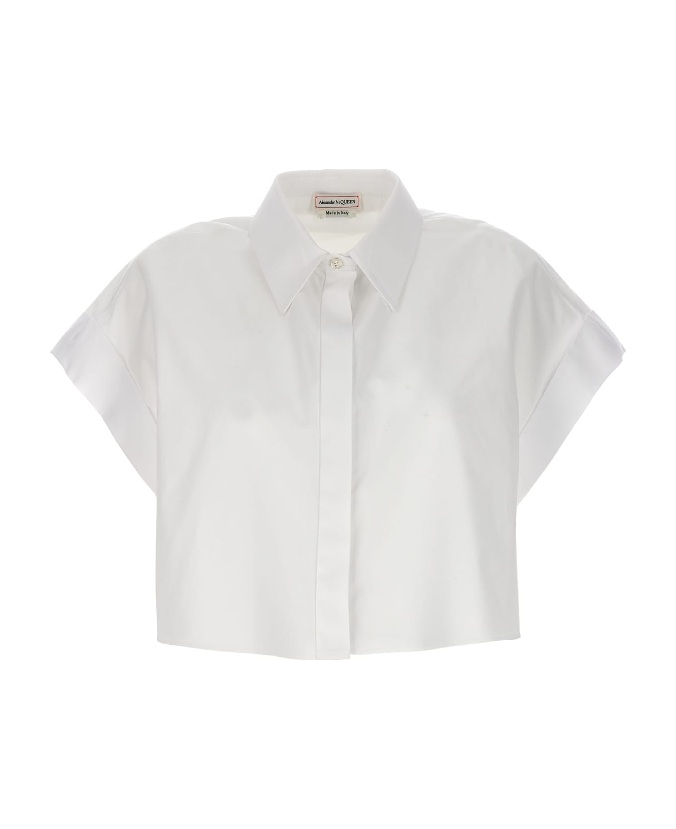 Alexander McQueen Cropped Shirt - White シャツ