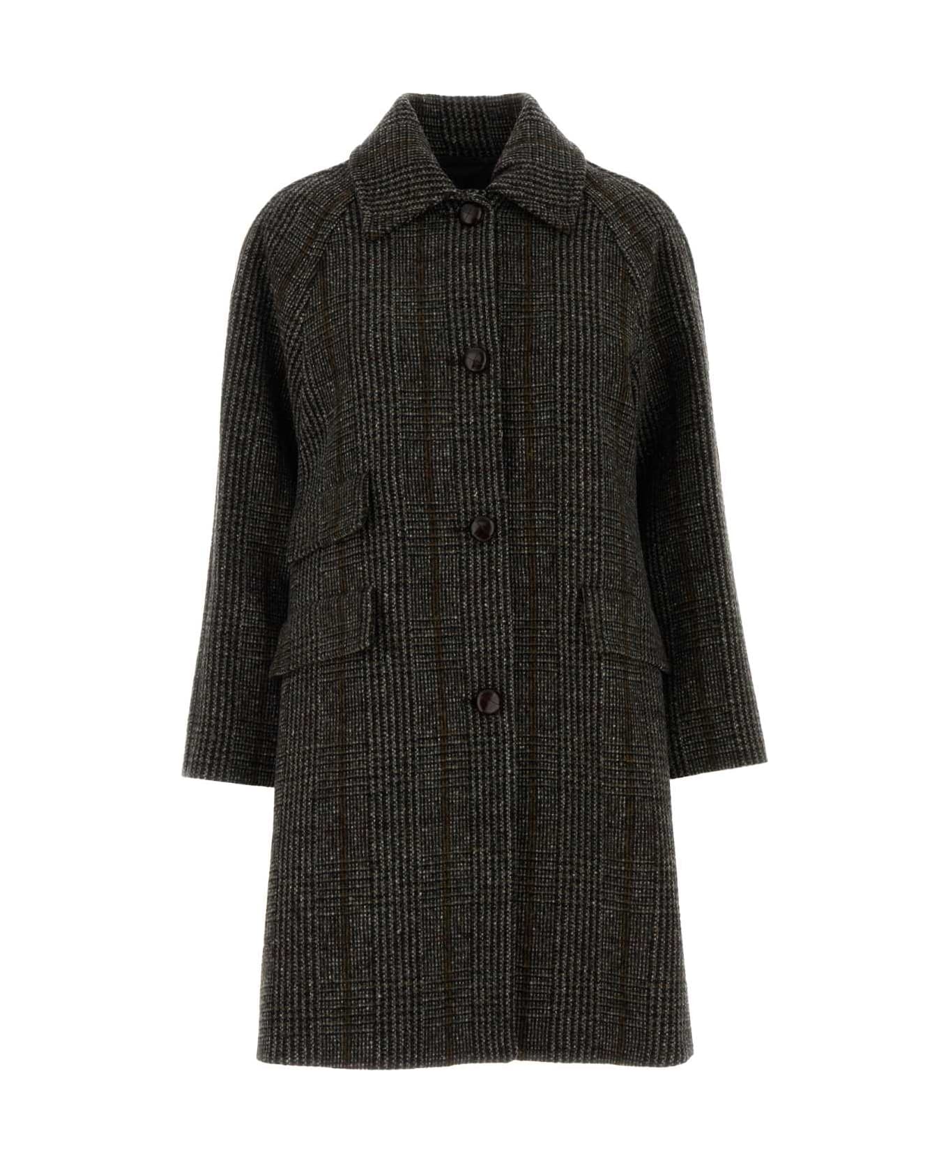 Weekend Max Mara Embroidered Wool Blend Pitone Coat - GALLES
