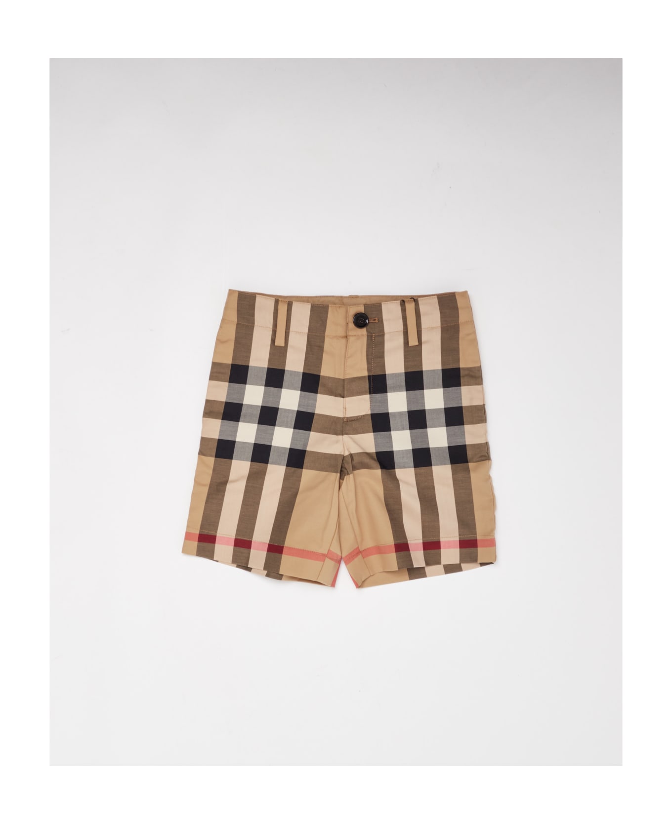 Burberry Royston Short Shorts - CHECK BEIGE