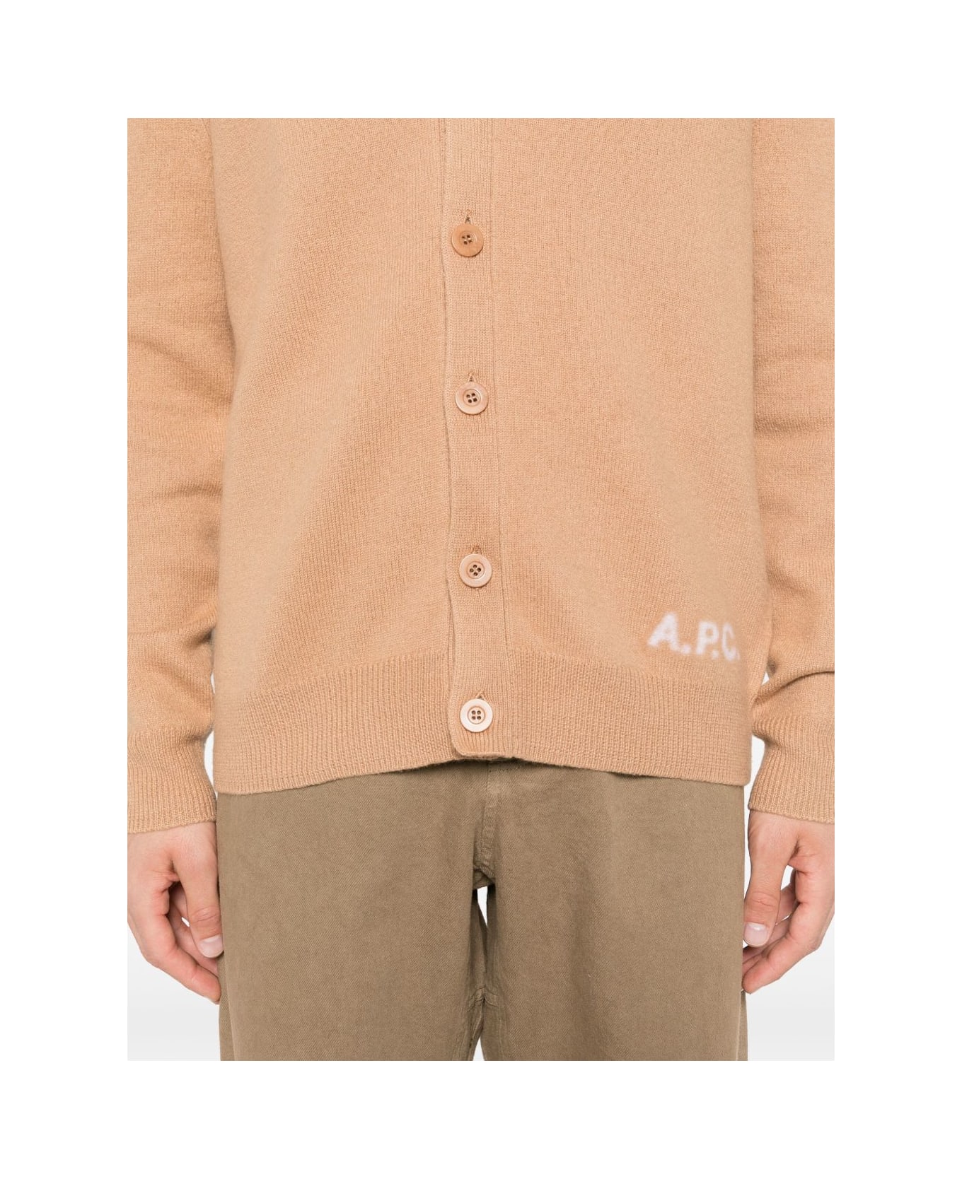 A.P.C. Sweater Camel Brown Virgin Wool - Beige