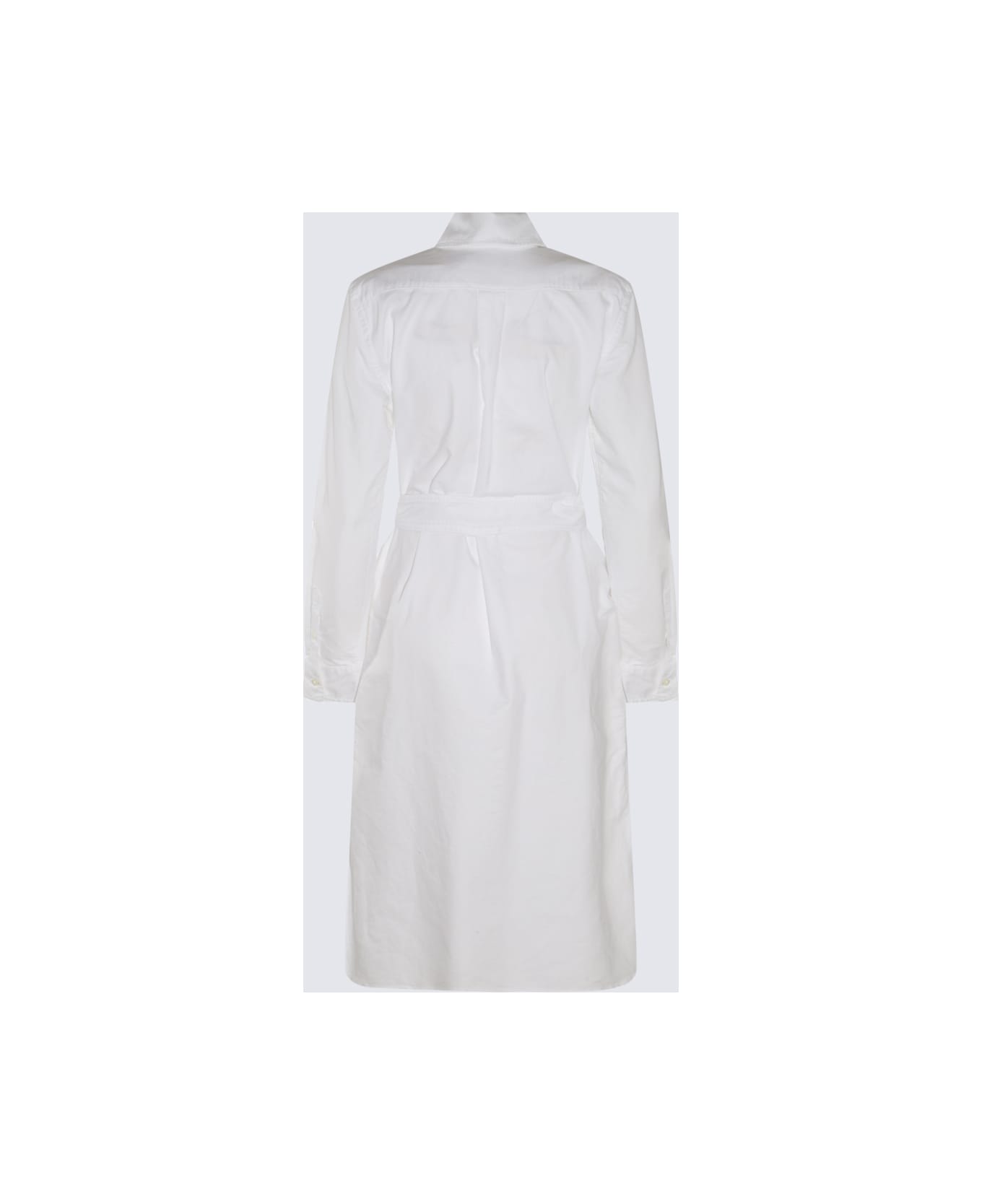 Polo Ralph Lauren White And Blue Cotton Shirtdress - White ワンピース＆ドレス