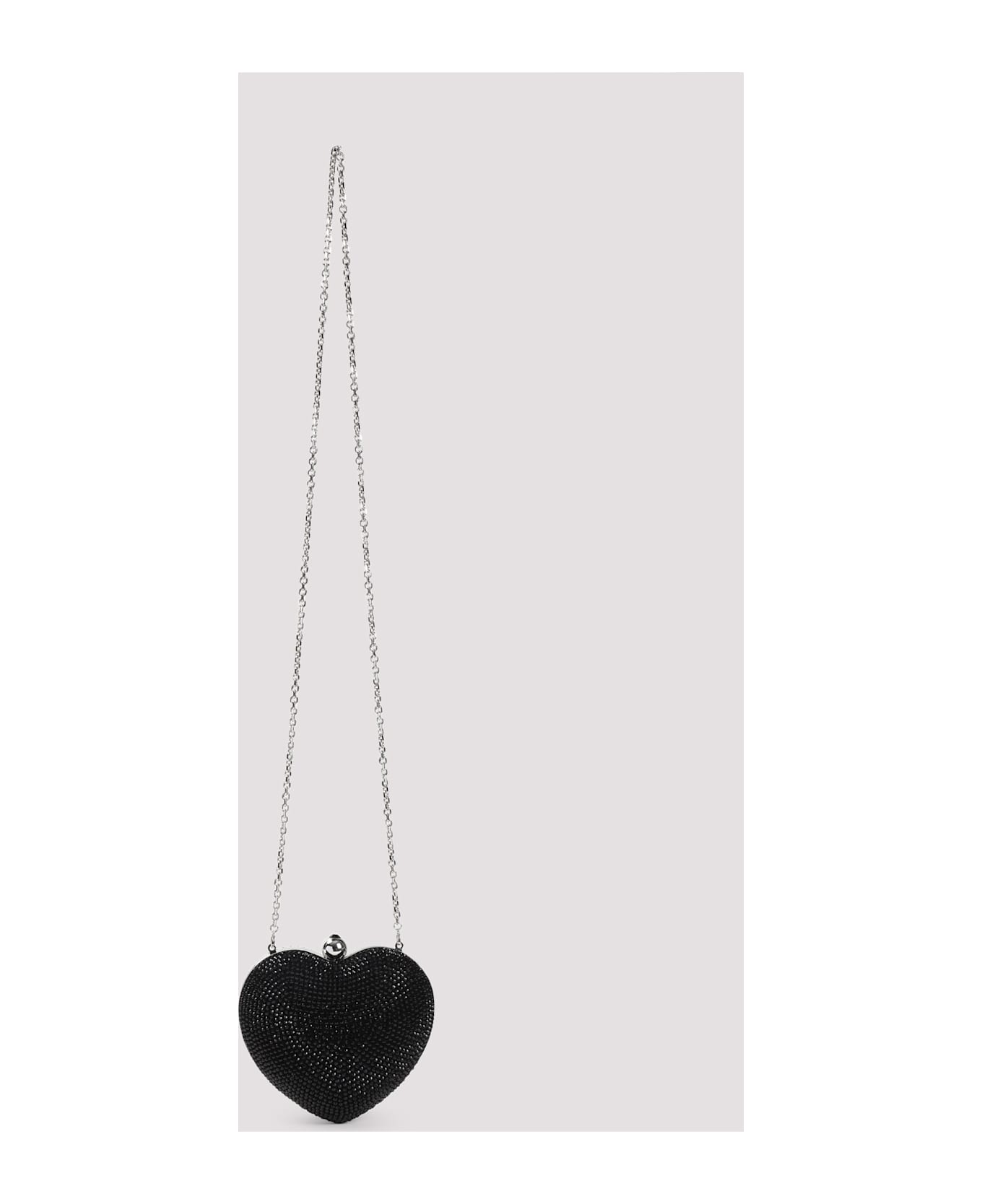 Mach 
Mach Crystal Heart Hotfix Small Clutch - Black