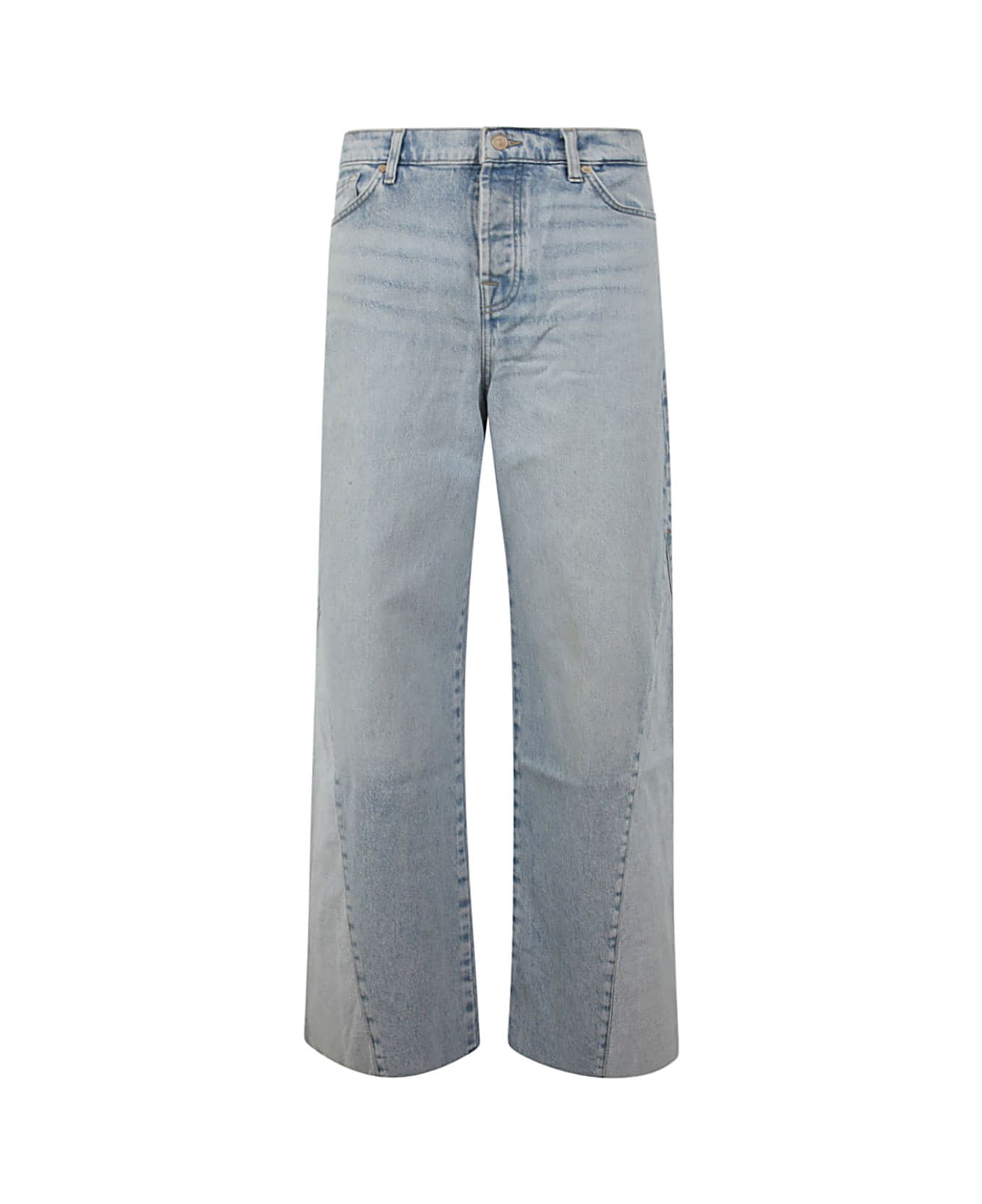 7 For All Mankind Zoey Mid Summer With Panel Jeans - Light Blue デニム