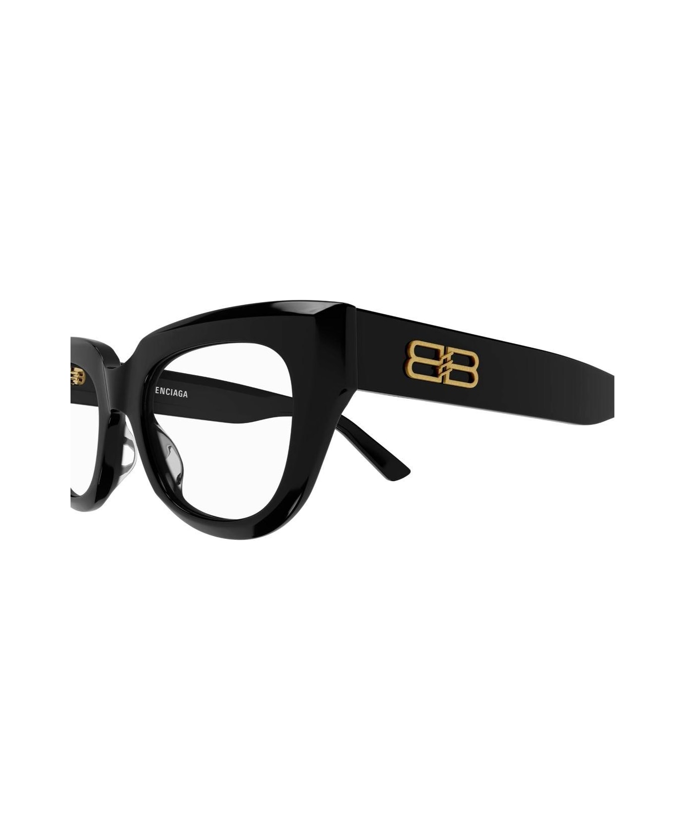 Balenciaga Eyewear Cat-eye Glasses - 001 black black transpare