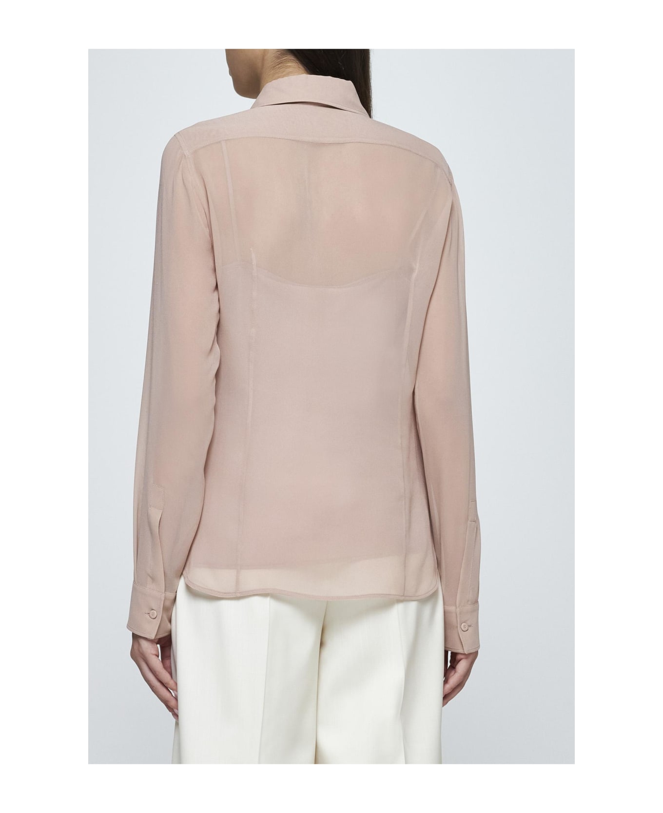 Max Mara Ercole Silk Shirt - POWDER