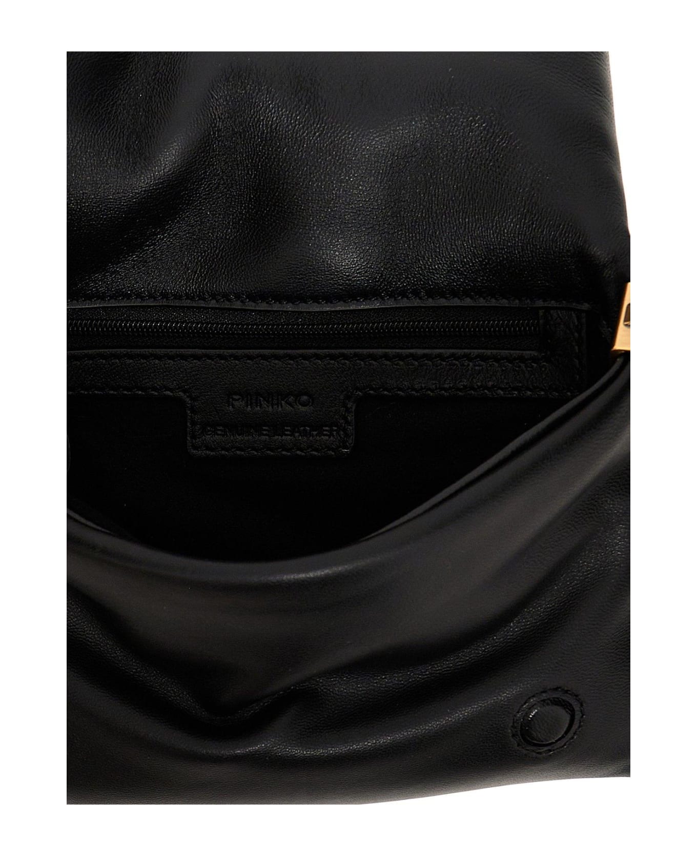 Pinko Love Padded Designed Crossbody Bag - Black