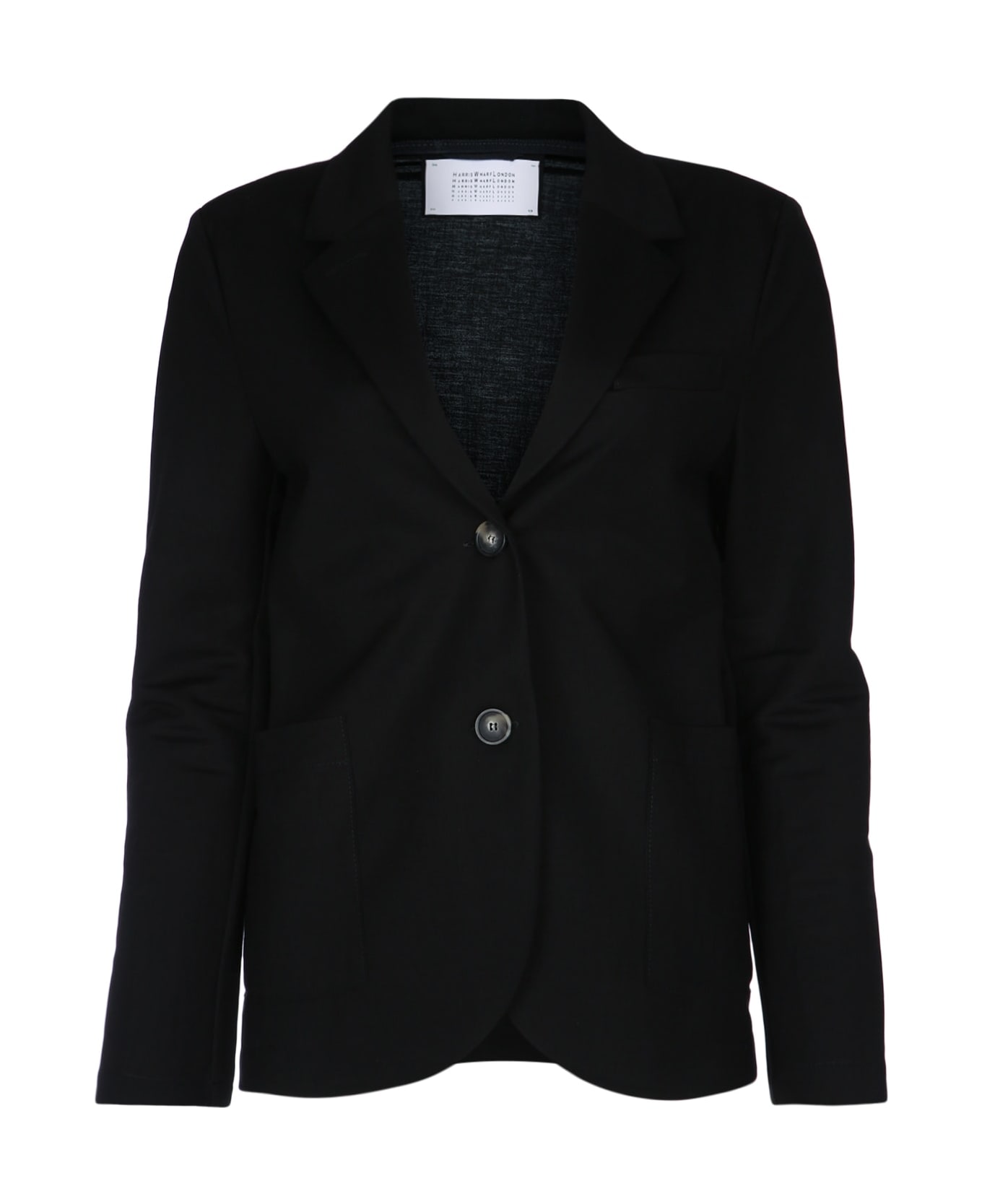 Harris Wharf London Women Stand Up Collar Blazer Rayon - BLACK