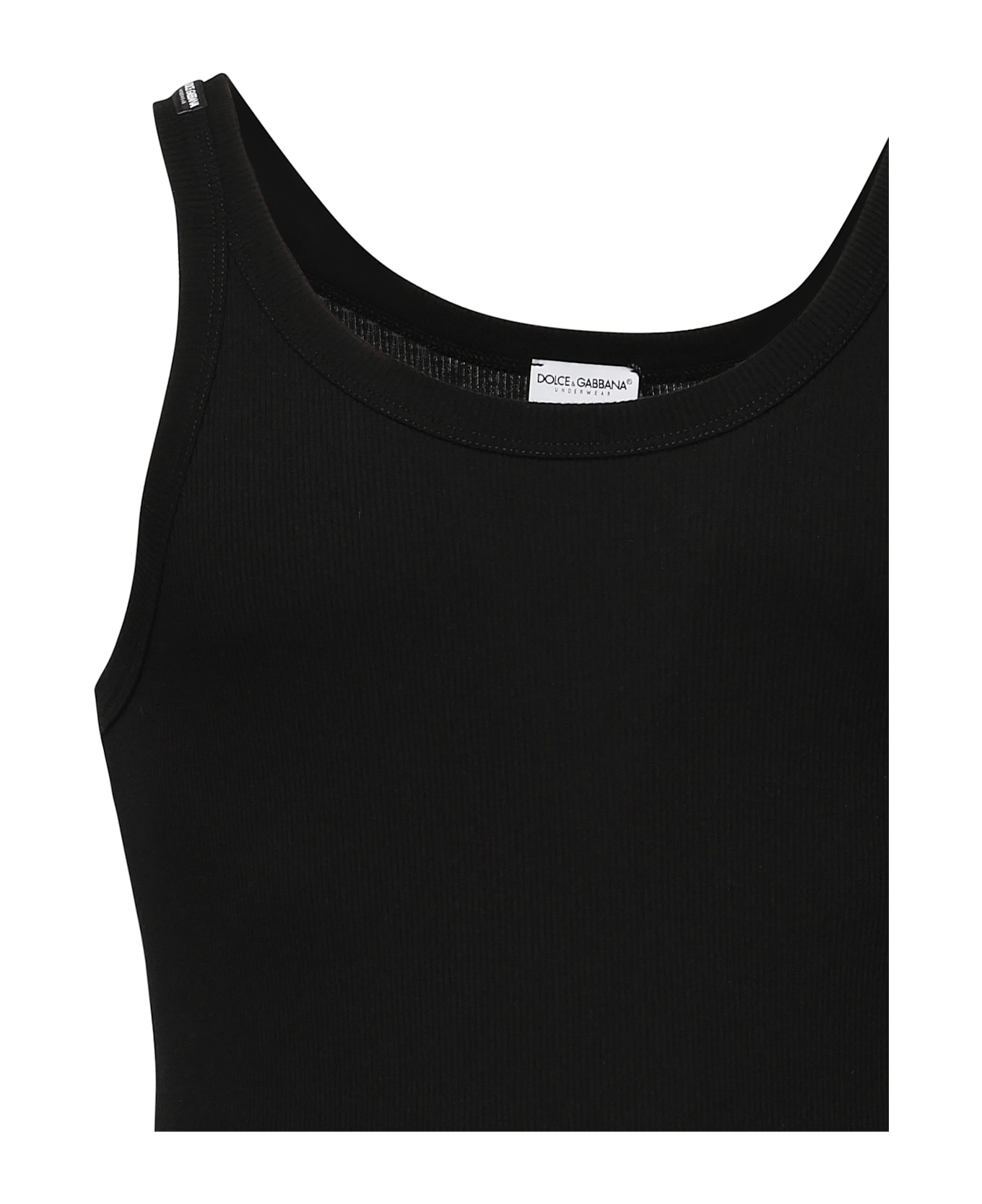Dolce 
Gabbana 
marcello
 Ribbed Tank Top - Black