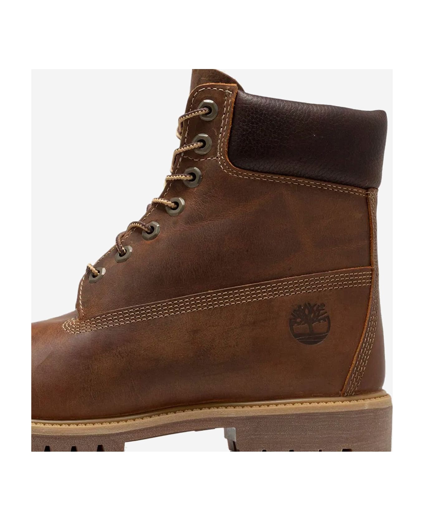 Timberland Premium 6-inch Leather Boots With Logo - Brown