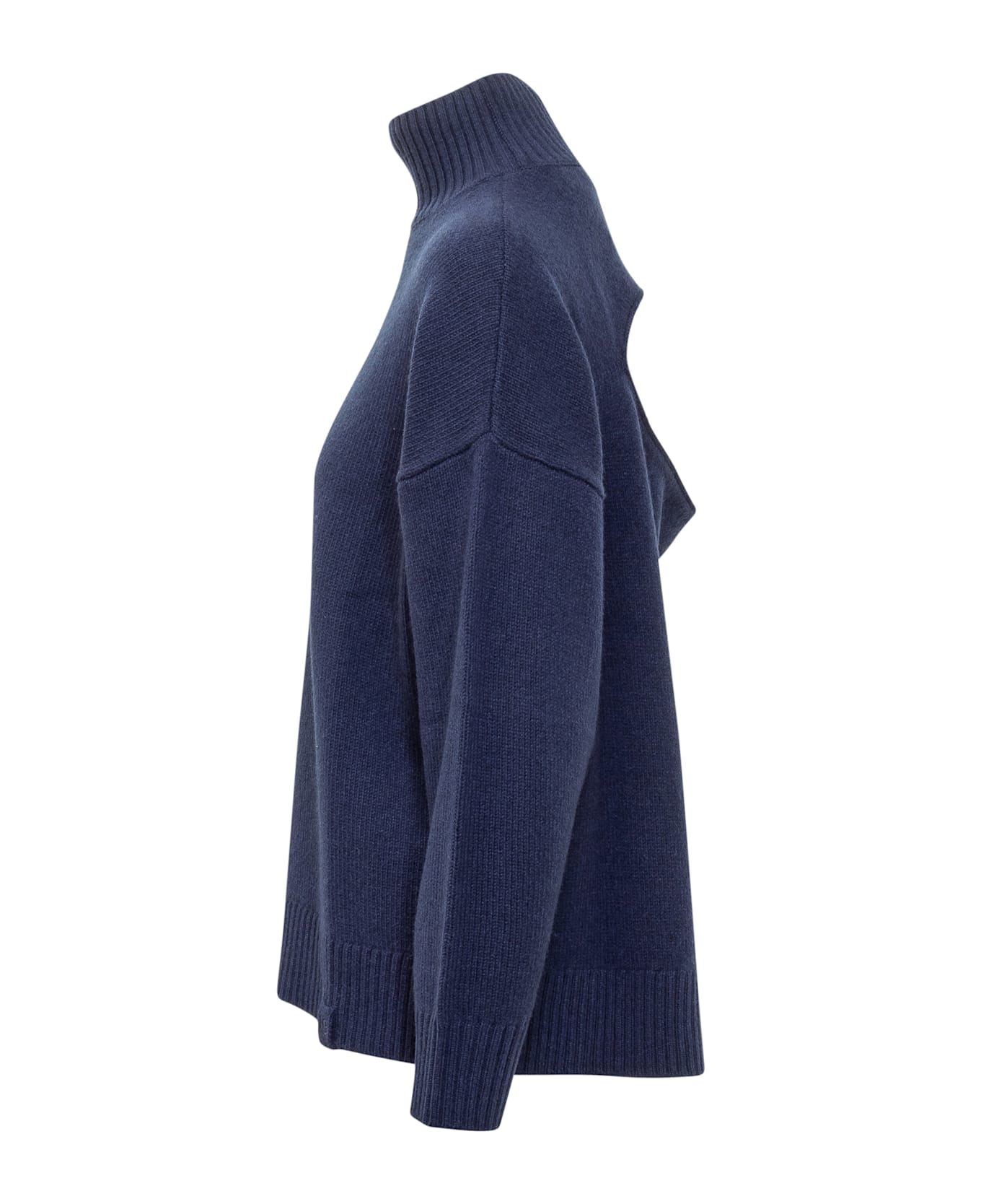 Victoria Beckham High Neck Sweater - NAVY