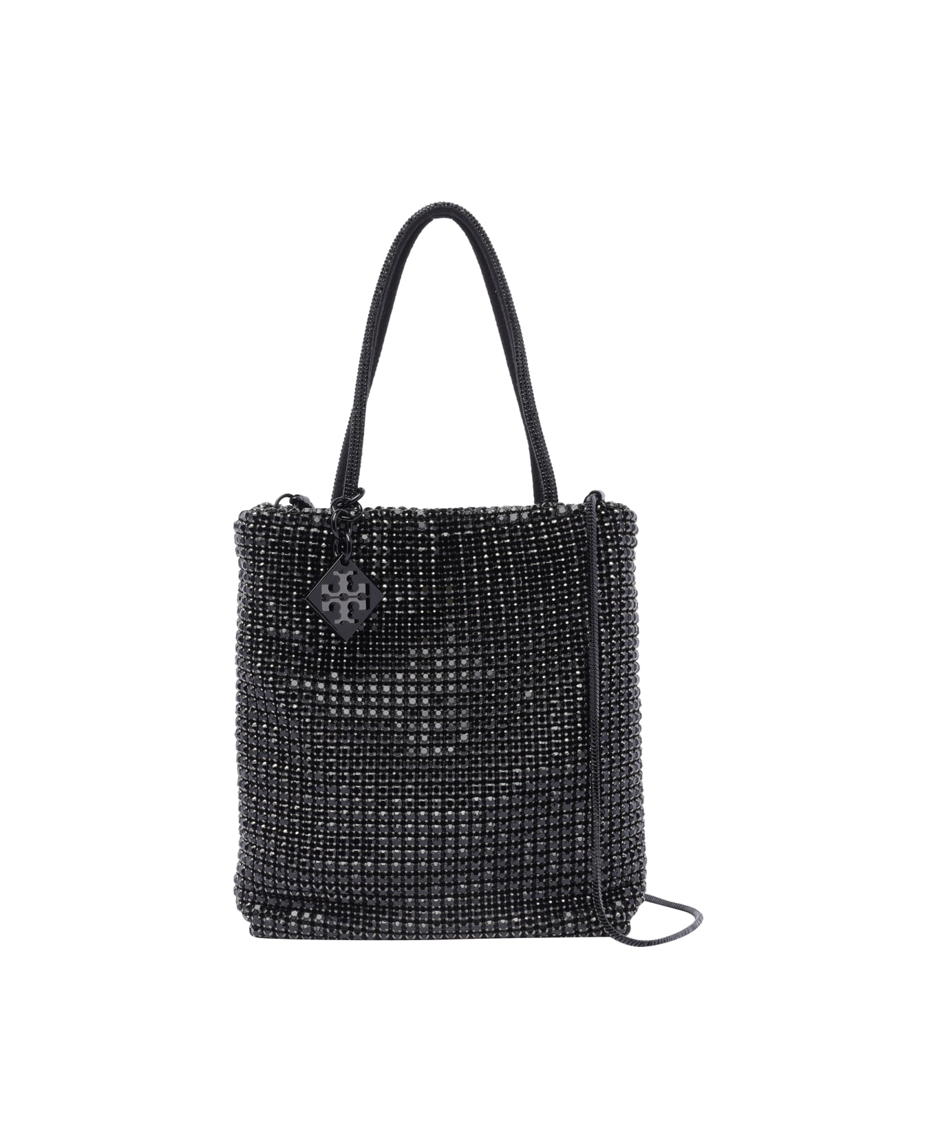 Tory Burch Mini Night Owl Crystal Tote Bag - Black
