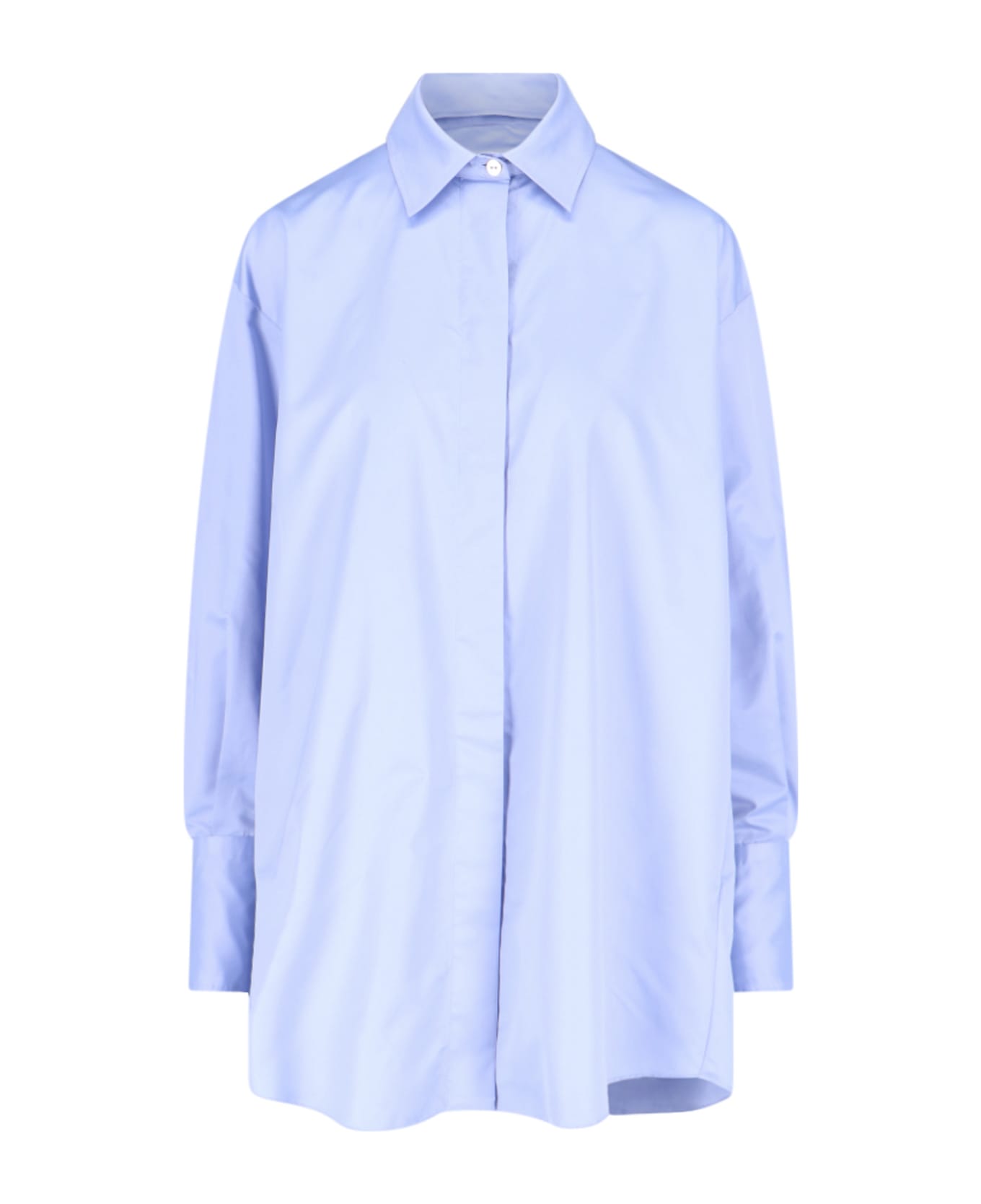 Patou Satin Shirt - Light Blue