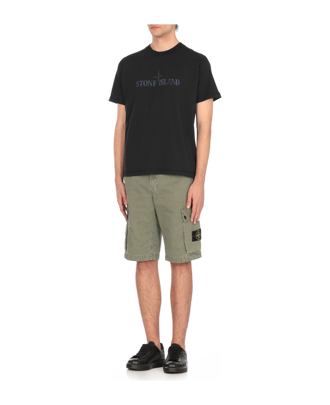 Stone Island T-shirt With Logo - Blue