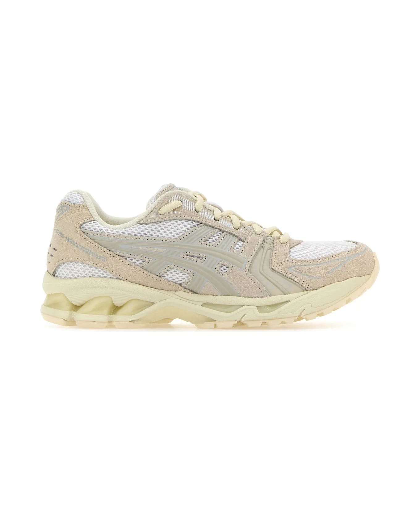 Asics Two-tone Mesh And Suede Gel-kayano 14 Sneakers - WHITE