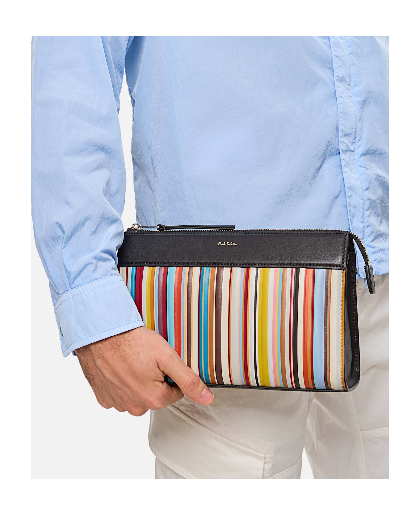 Paul Smith Men's 'signature Stripe' Pouch - MultiColour