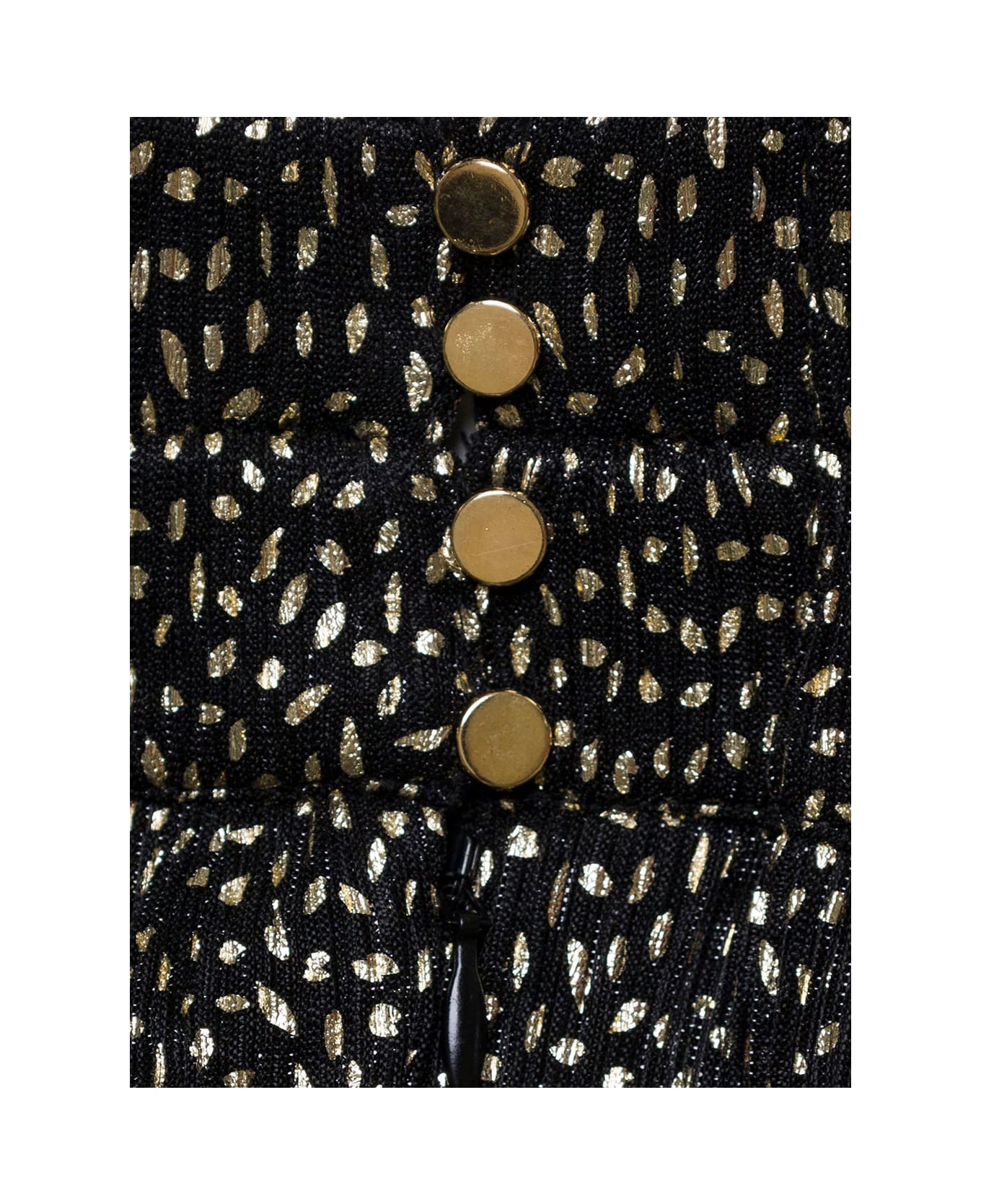 Sabina Musayev 'henrietta' Black Maxi Polka-dots Dress With Cut-out In Tech Fabric Woman - Black ワンピース＆ドレス