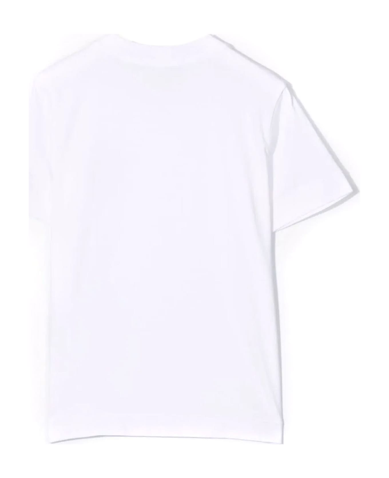 Stone Island Junior White Cotton Tshirt - Bianco